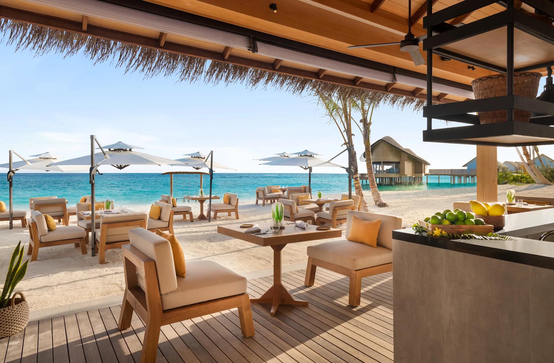 The feet-in-the-sand seating area at Beach Shack