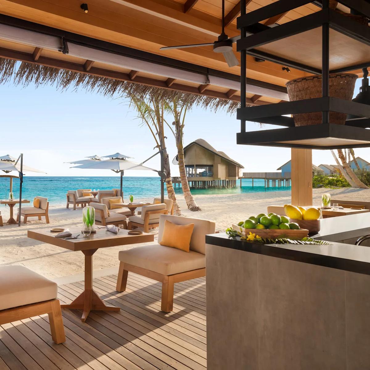 The feet-in-the-sand seating area at Beach Shack