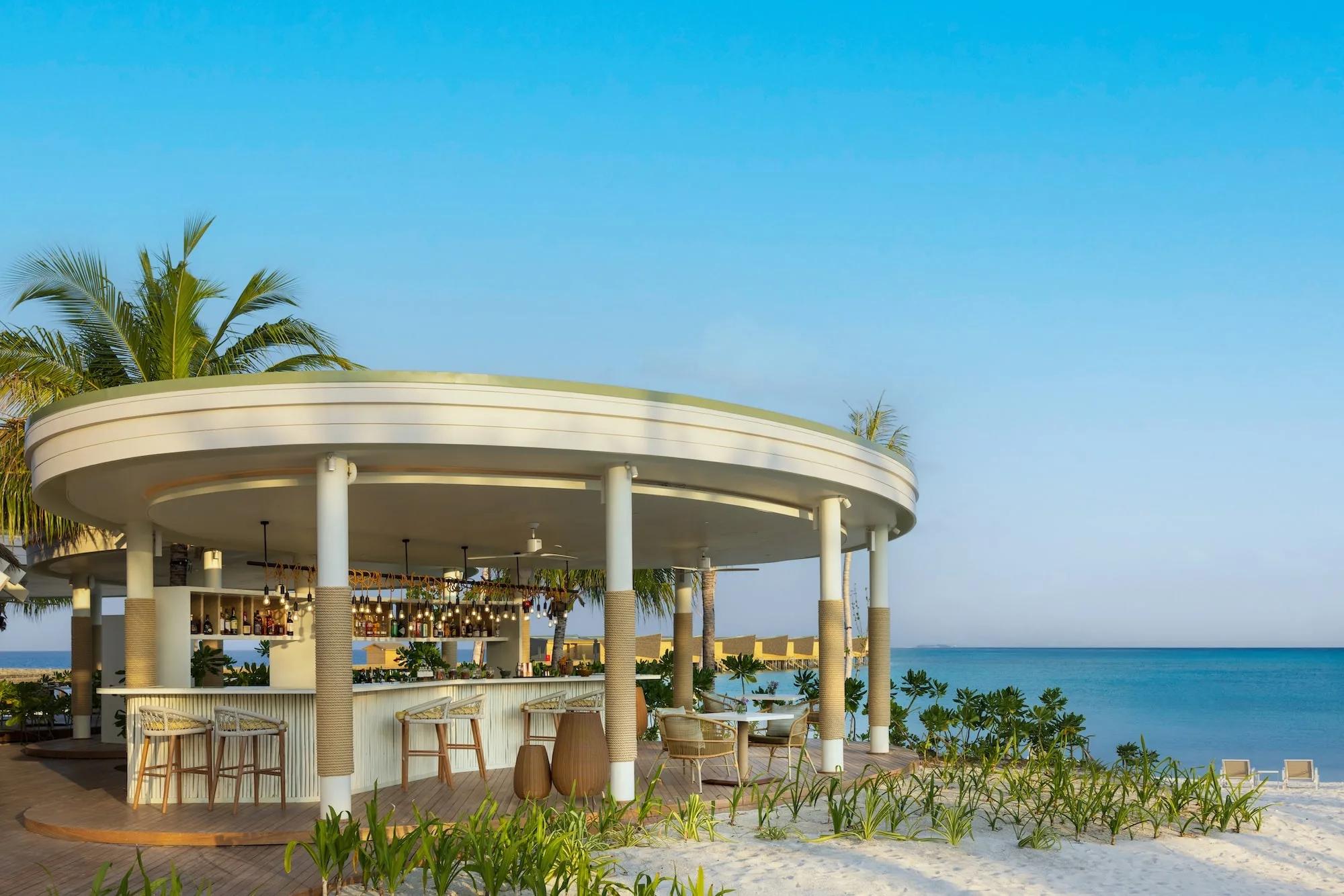 Rum Bar's beachfront seating, Centara Mirage Lagoon Maldives