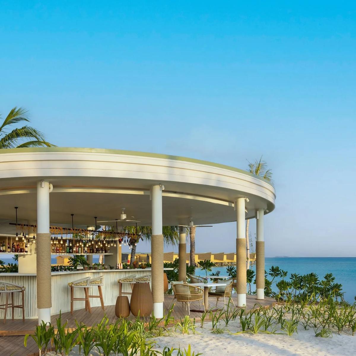Rum Bar's beachfront seating, Centara Mirage Lagoon Maldives