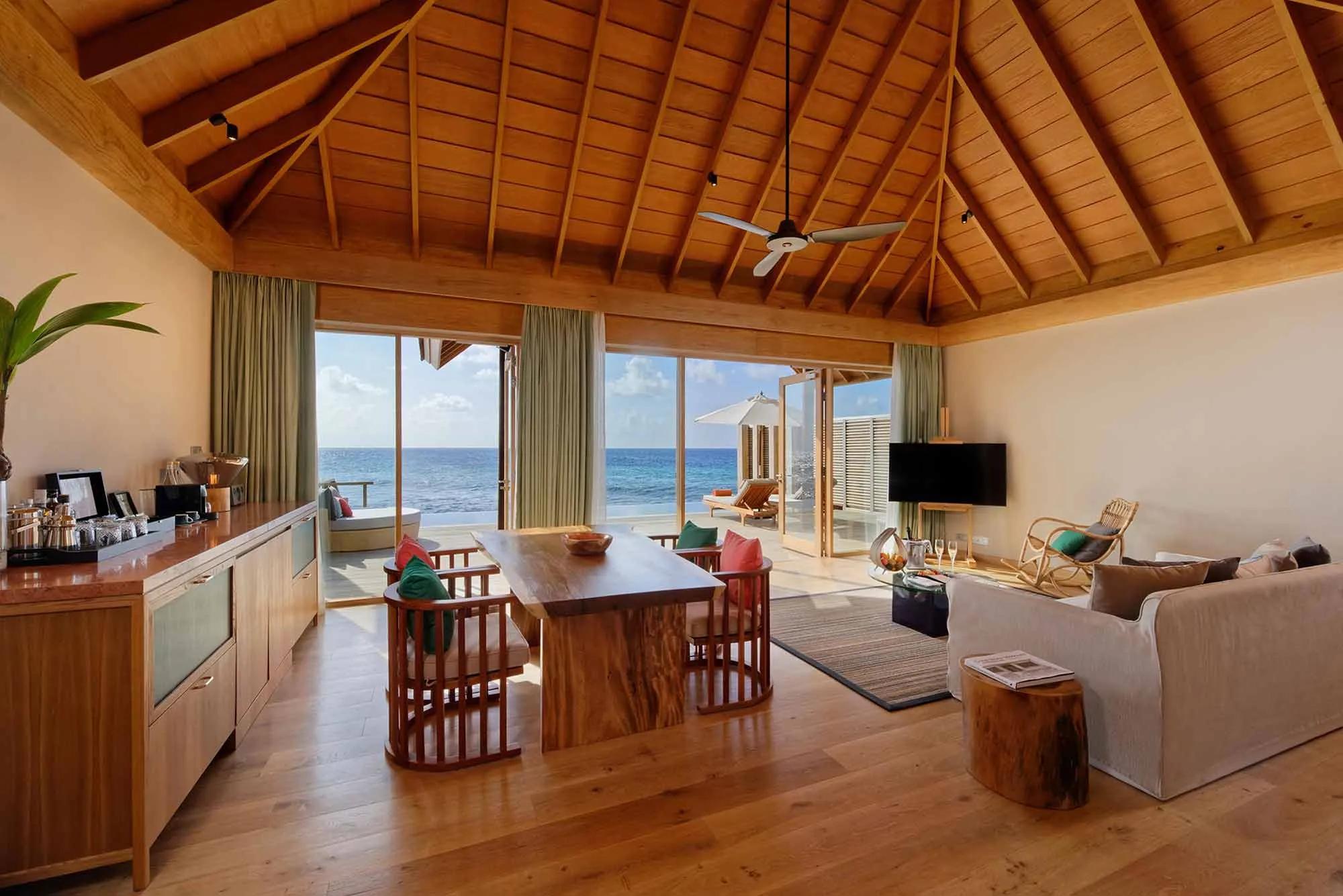 A Superior Water Villa with Pool's deck and 4x10 m pool, set over the lagoon
