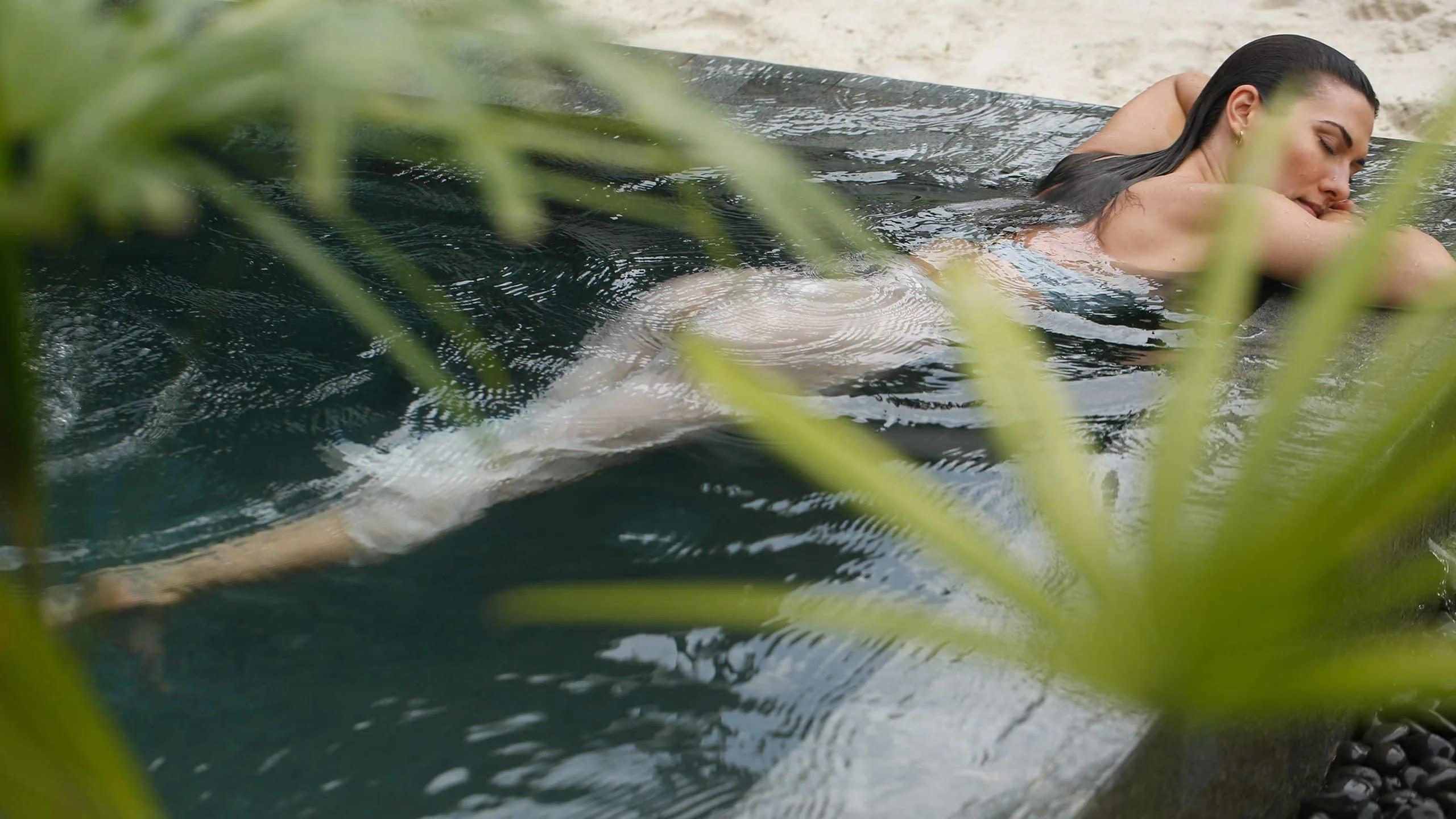 A Beach Pool Villa's private pool set among the island's dense greenery