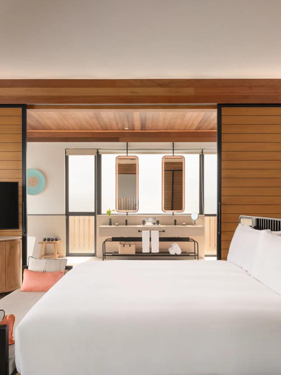 The exterior of a One Bedroom Overwater Pool Villa over the lagoon