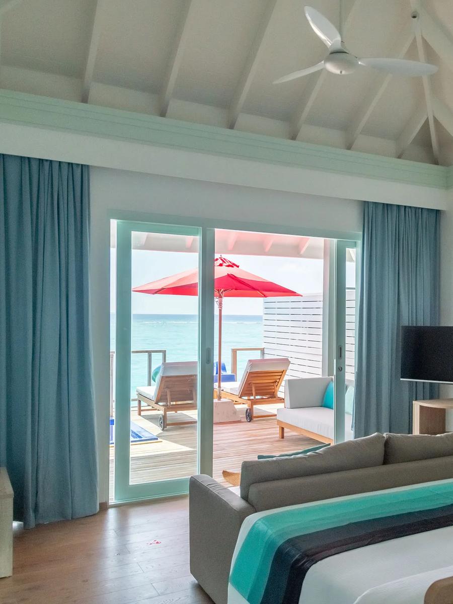 Water Villa with Pool and Slide, overwater at Siyam World