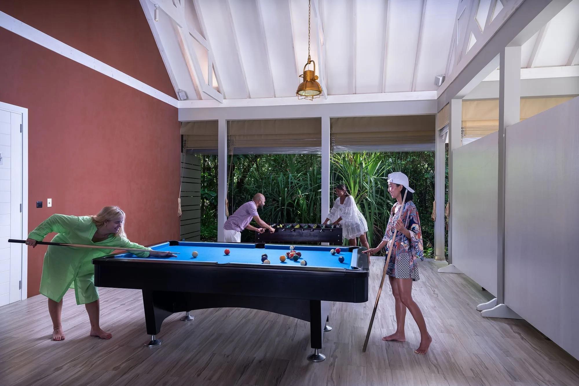 Inside the Play All Day Recreation Centre at Ifuru Island Maldives