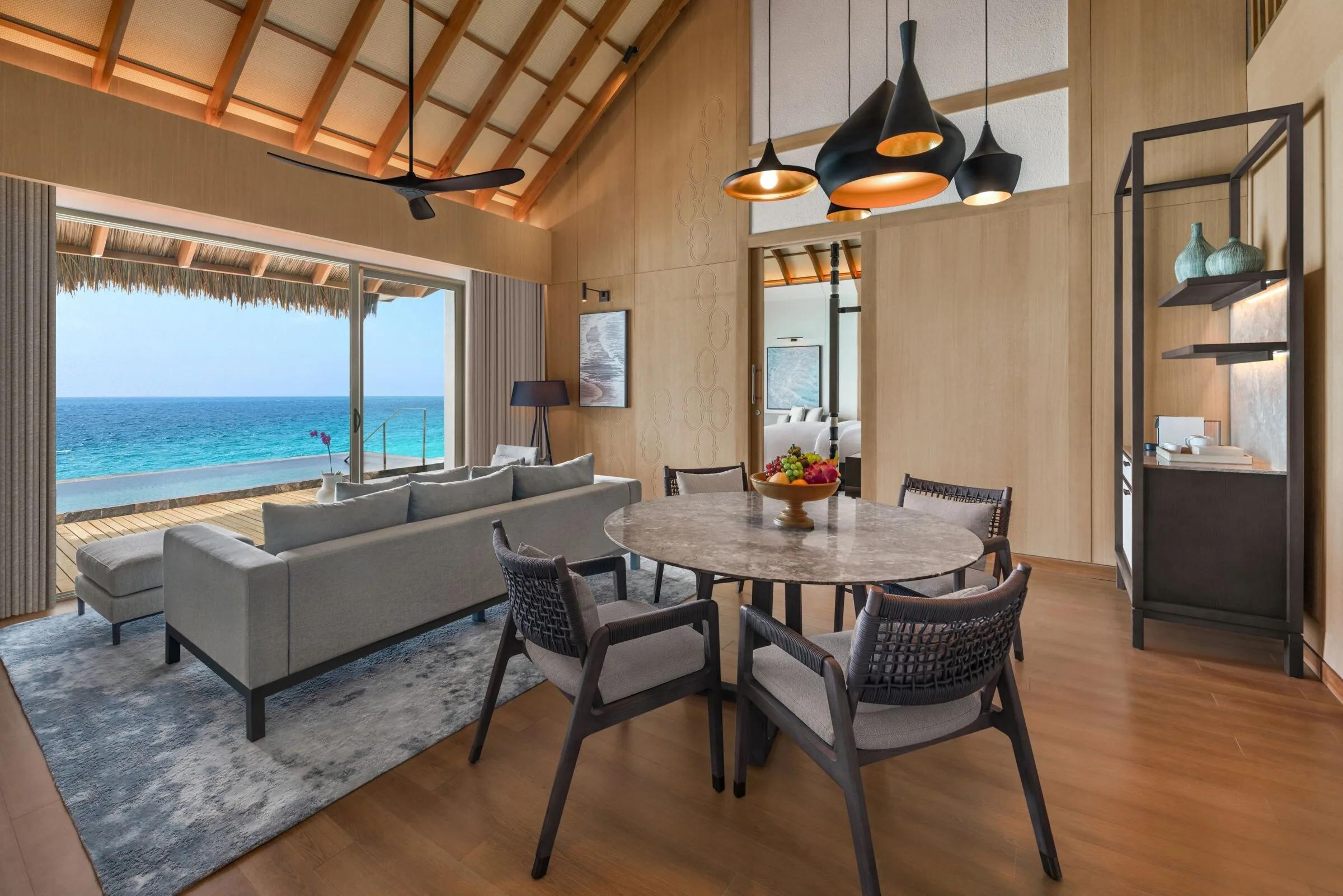 The living room of a two-bedroom Beach Pool Villa