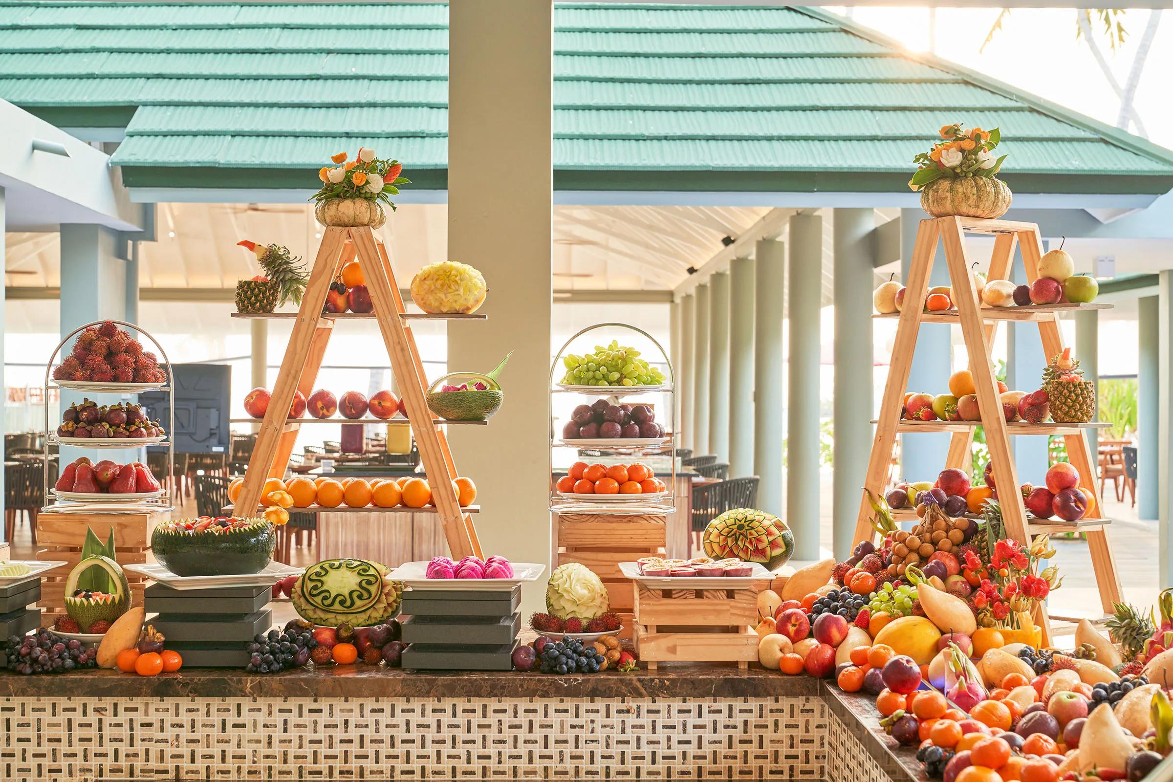 The buffet spread at Tempo, Siyam World's all-day dining restaurant