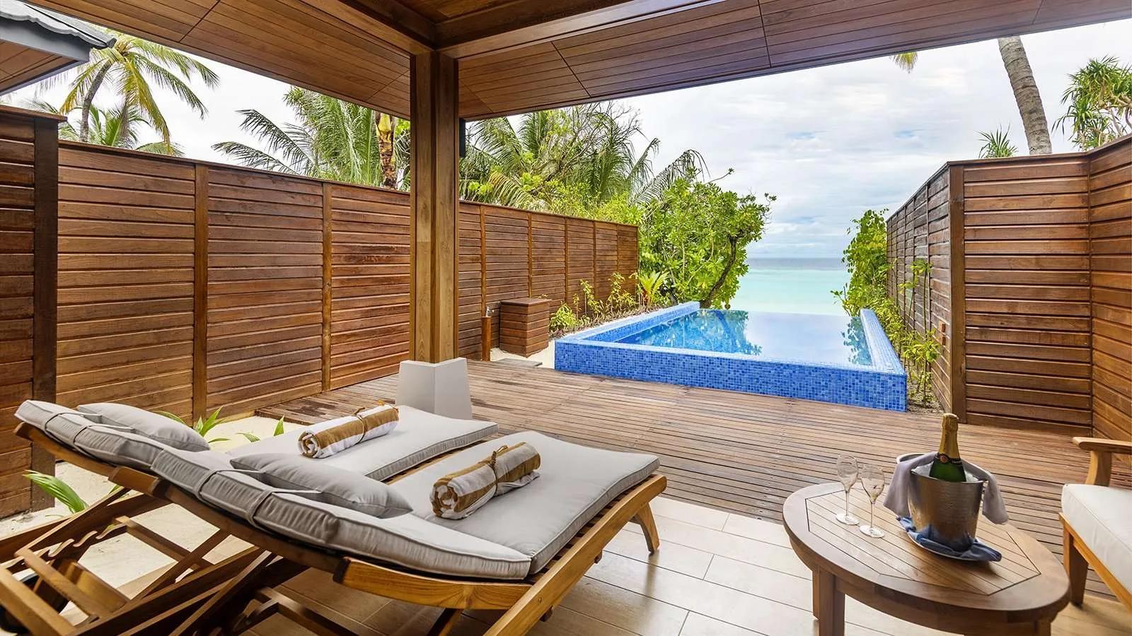 The private pool of a Beach Suite with Pool at Lily Beach Resort & Spa