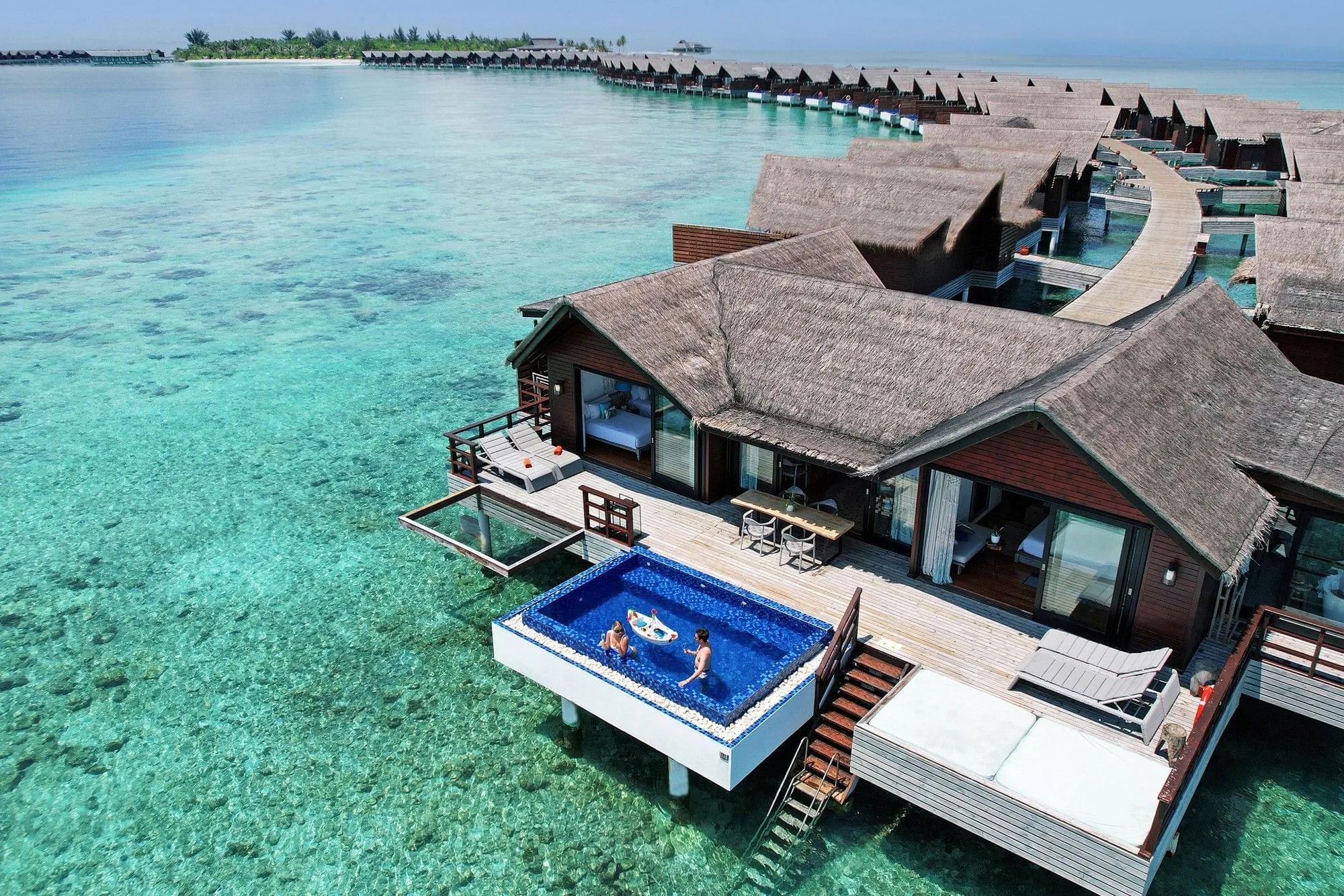 The Grand Residence, the resort's two-bedroom overwater residence