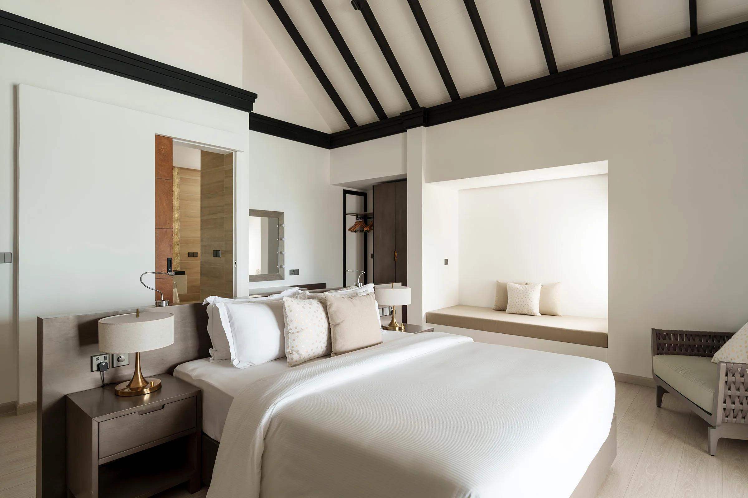 Interior of Dream Island's Two Bedroom Beach Residence — the closest photographed reference for Main Island's similarly-sized 2 Bedroom Beach Suite, which has no dedicated factsheet photo