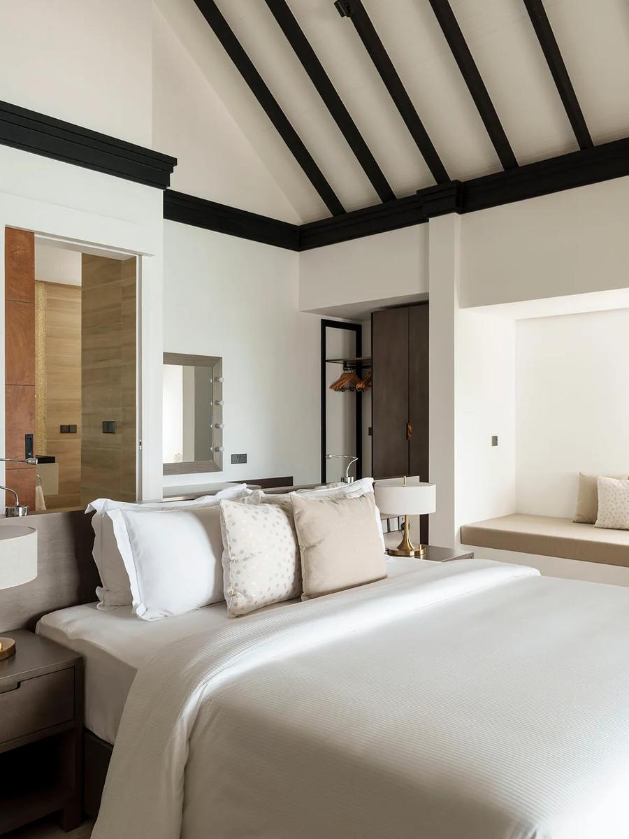 Interior of Dream Island's Two Bedroom Beach Residence — the closest photographed reference for Main Island's similarly-sized 2 Bedroom Beach Suite, which has no dedicated factsheet photo