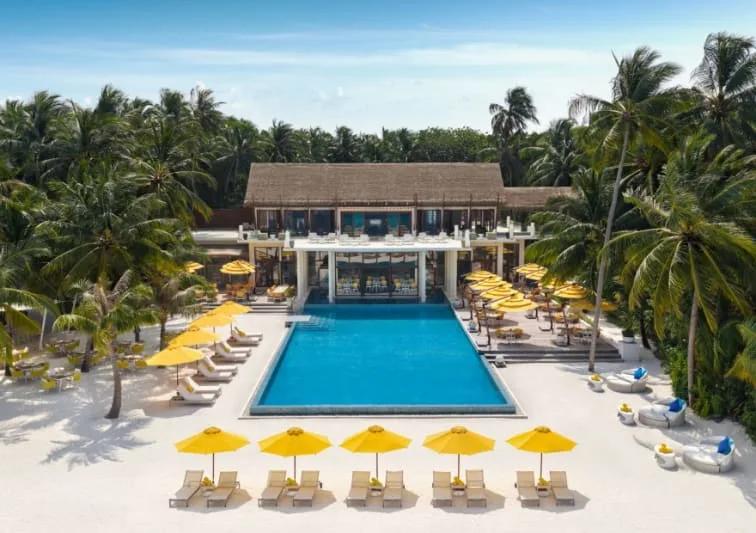 Drone view of Epicure, Niyama's all-day international dining restaurant