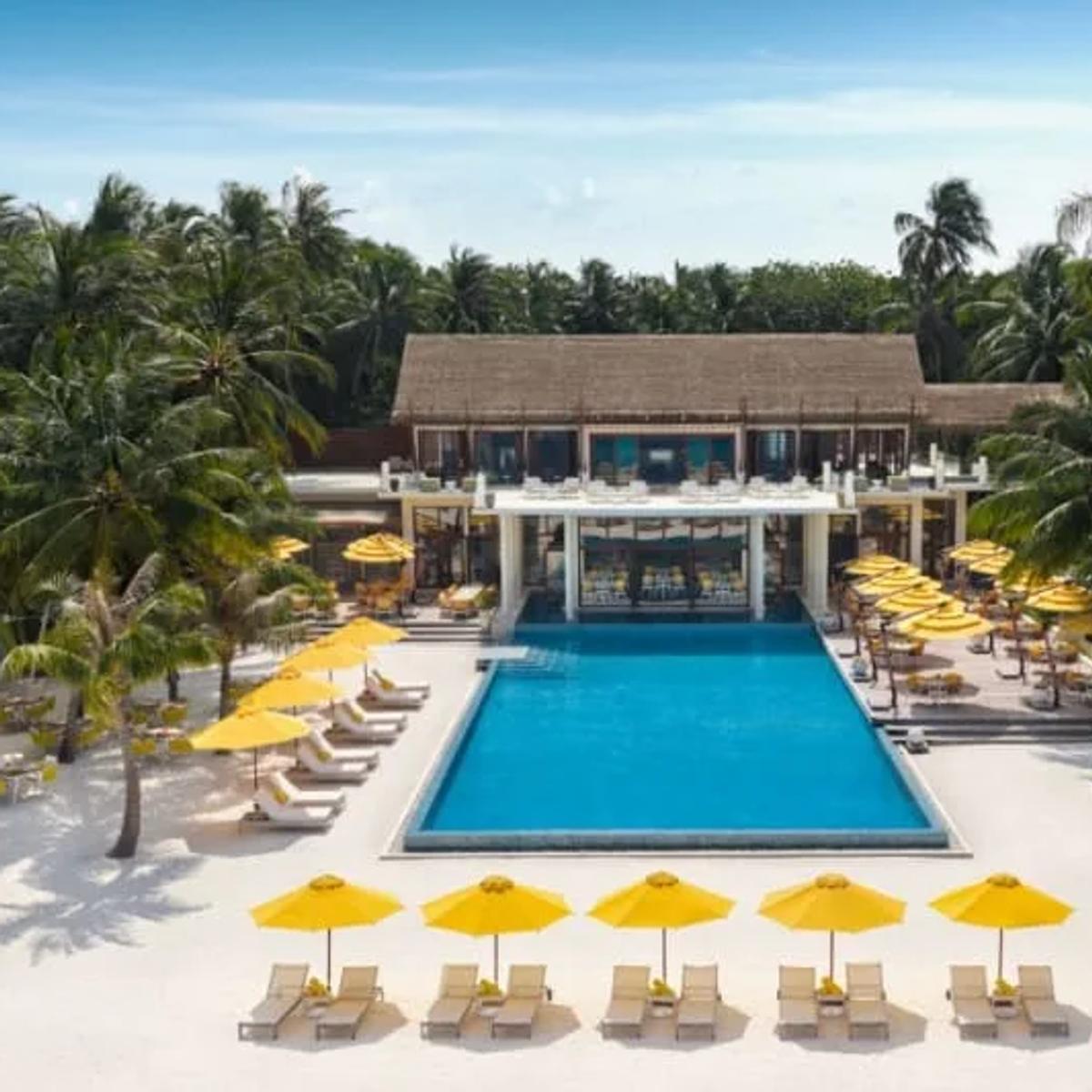 Drone view of Epicure, Niyama's all-day international dining restaurant
