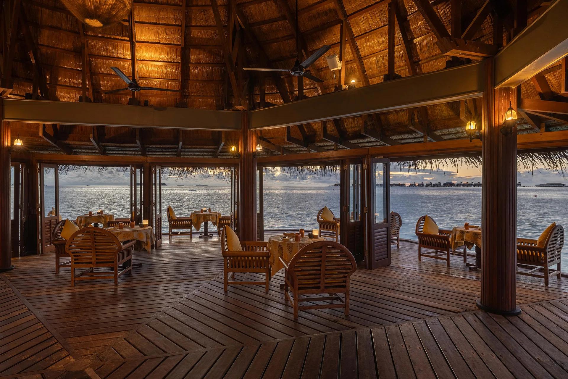 Interior dining room at Funa Restaurant, Angsana Velavaru