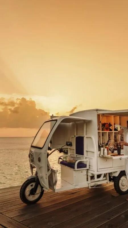 The Tipsy tuk-tuk that delivers cocktails to any spot on Soneva Jani's island