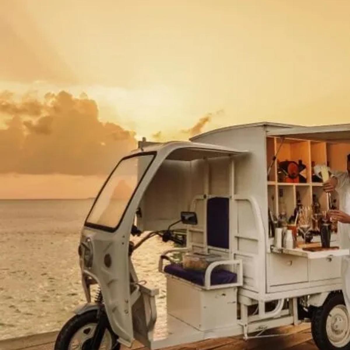 The Tipsy tuk-tuk that delivers cocktails to any spot on Soneva Jani's island
