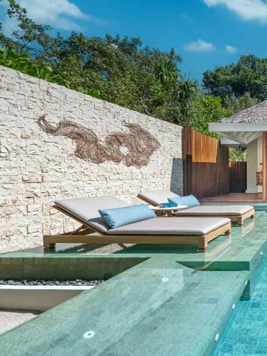 The private pool of a Beach Pool Villa at Anantara Kihavah Maldives Villas