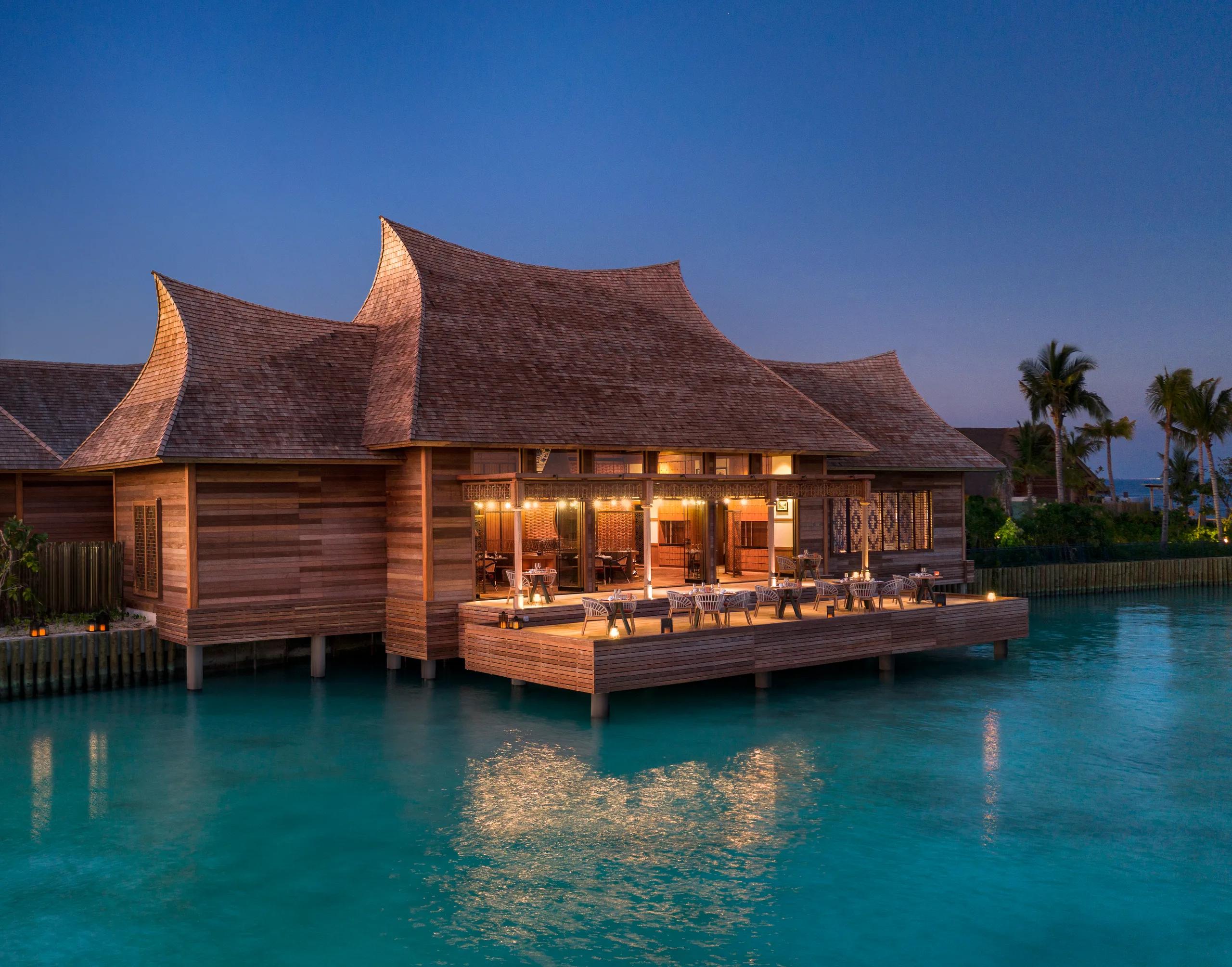 The dining room at Li Long, Waldorf Astoria Maldives Ithaafushi's Chinese restaurant