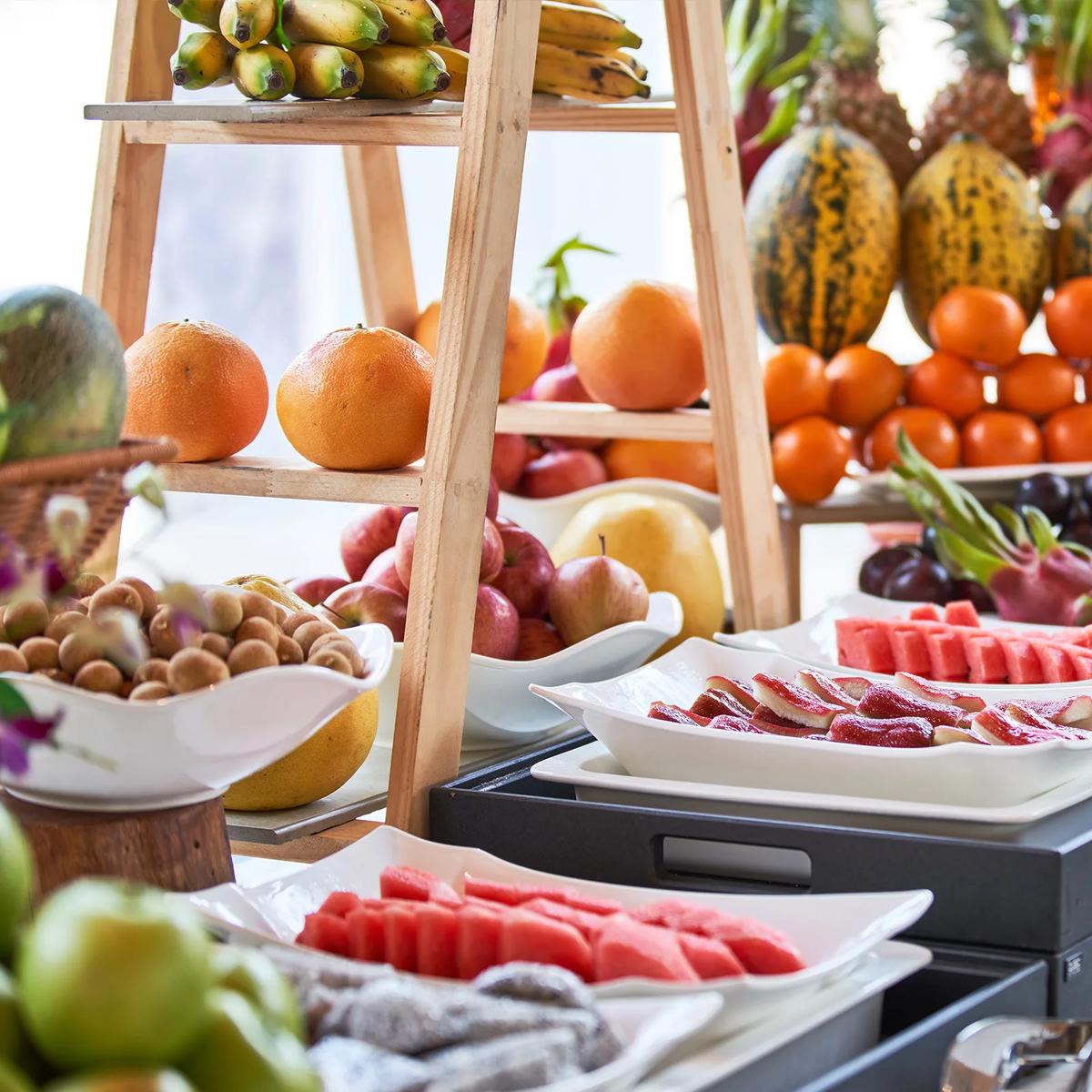 The breakfast buffet at Baraabaru, Siyam World