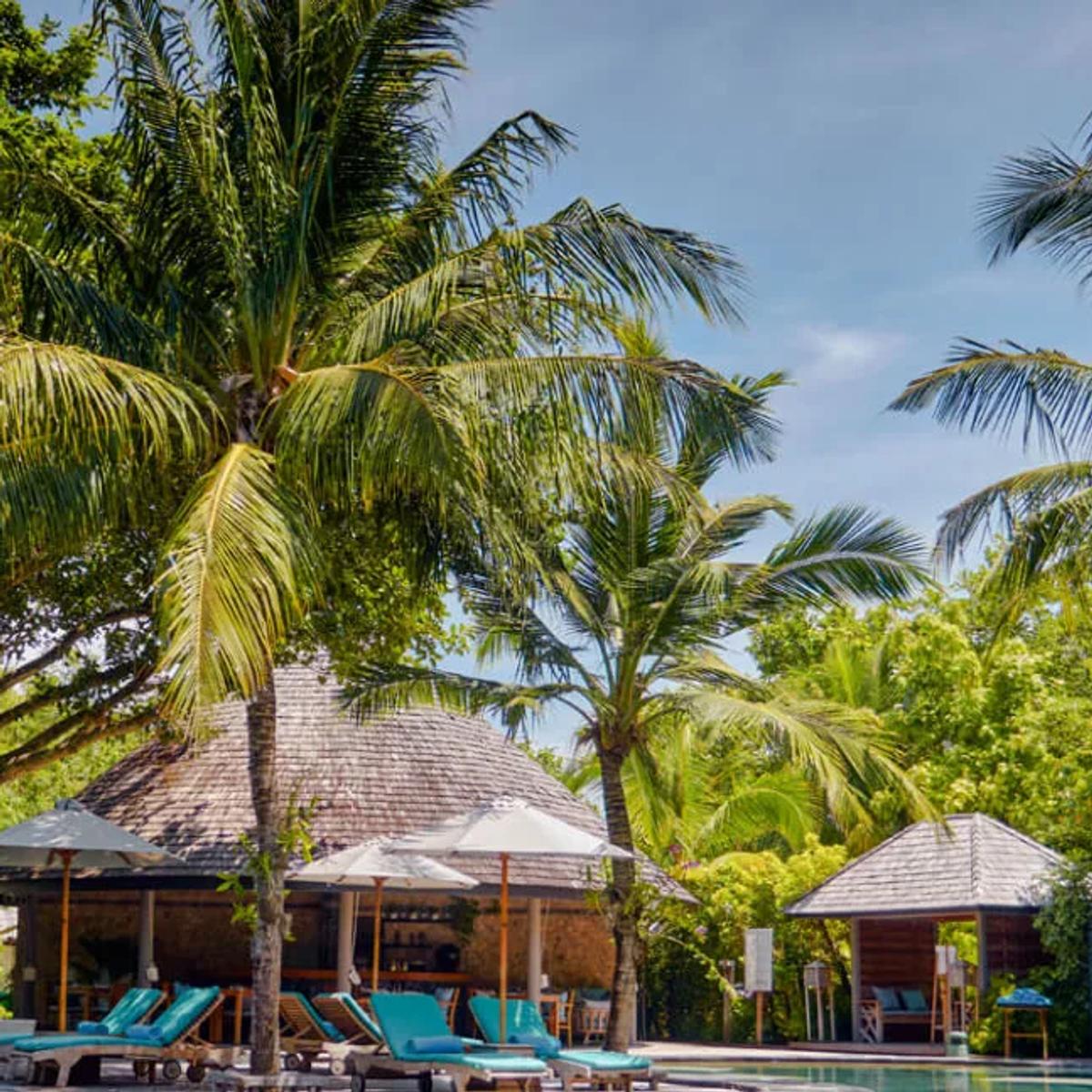 Andiamo Bistro and Pool at JA Manafaru, a Mediterranean-Italian restaurant beside the main swimming pool