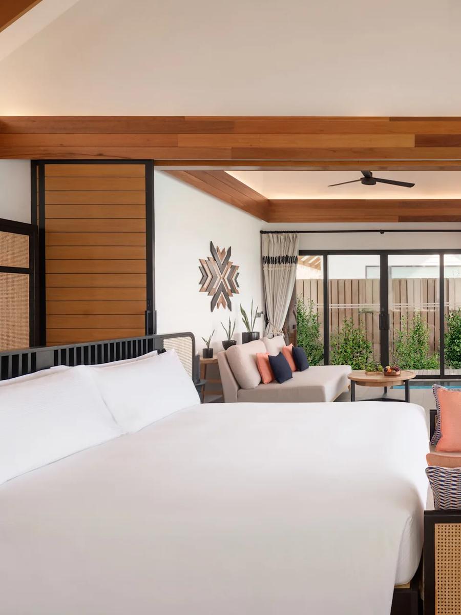 The exterior of a One Bedroom Overwater Suite with Pool