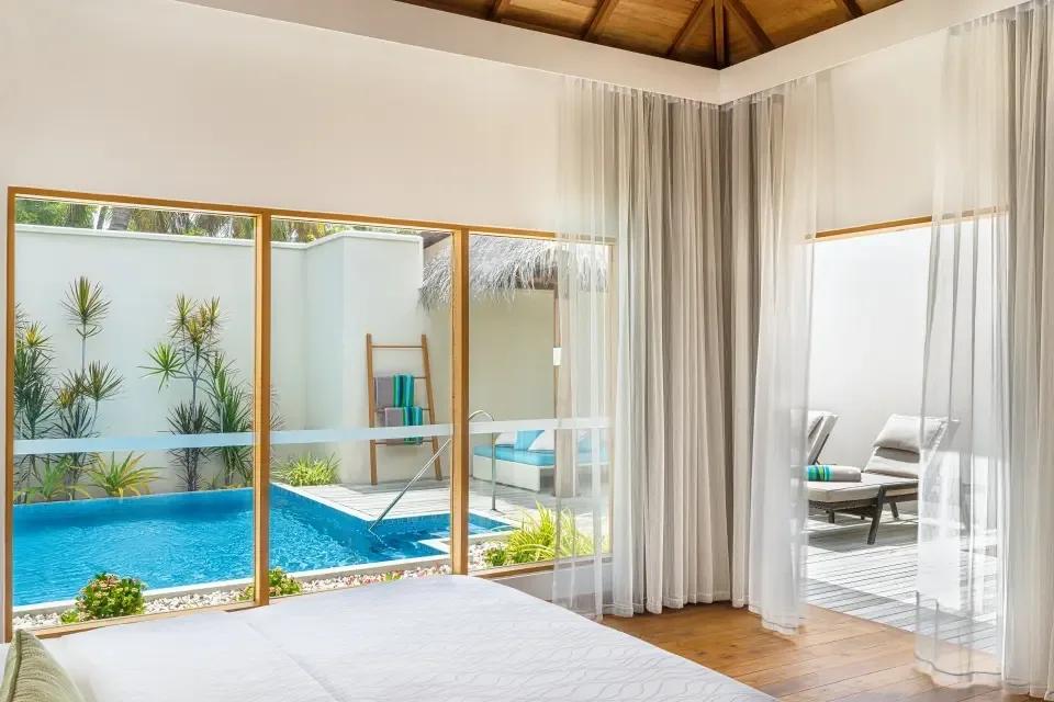 A Deluxe Pool Villa at Niva Kurumba with its private pool