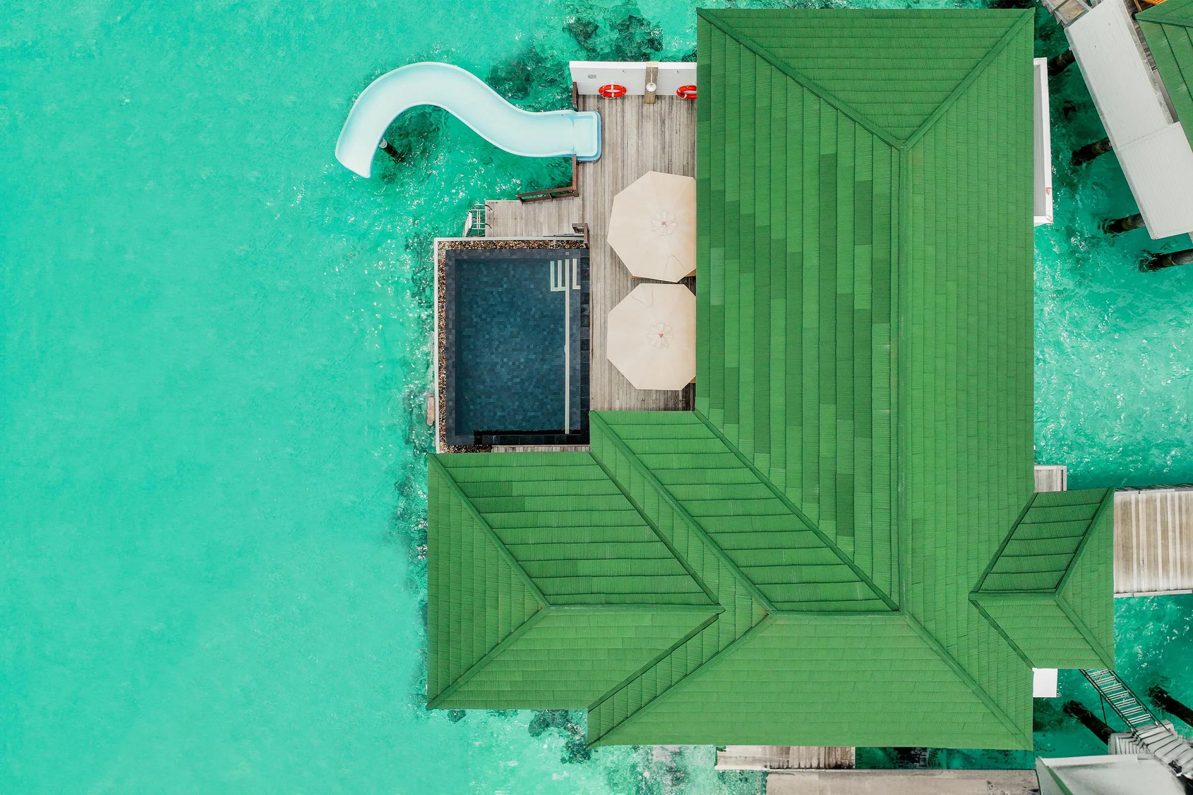 Water Pavilion with Pool and Slide's pool deck at Siyam World