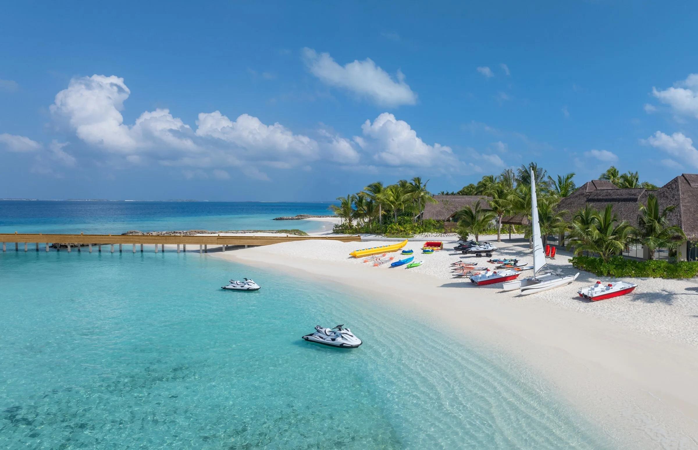 A jet ski on the beach at the resort's dedicated watersports outlet