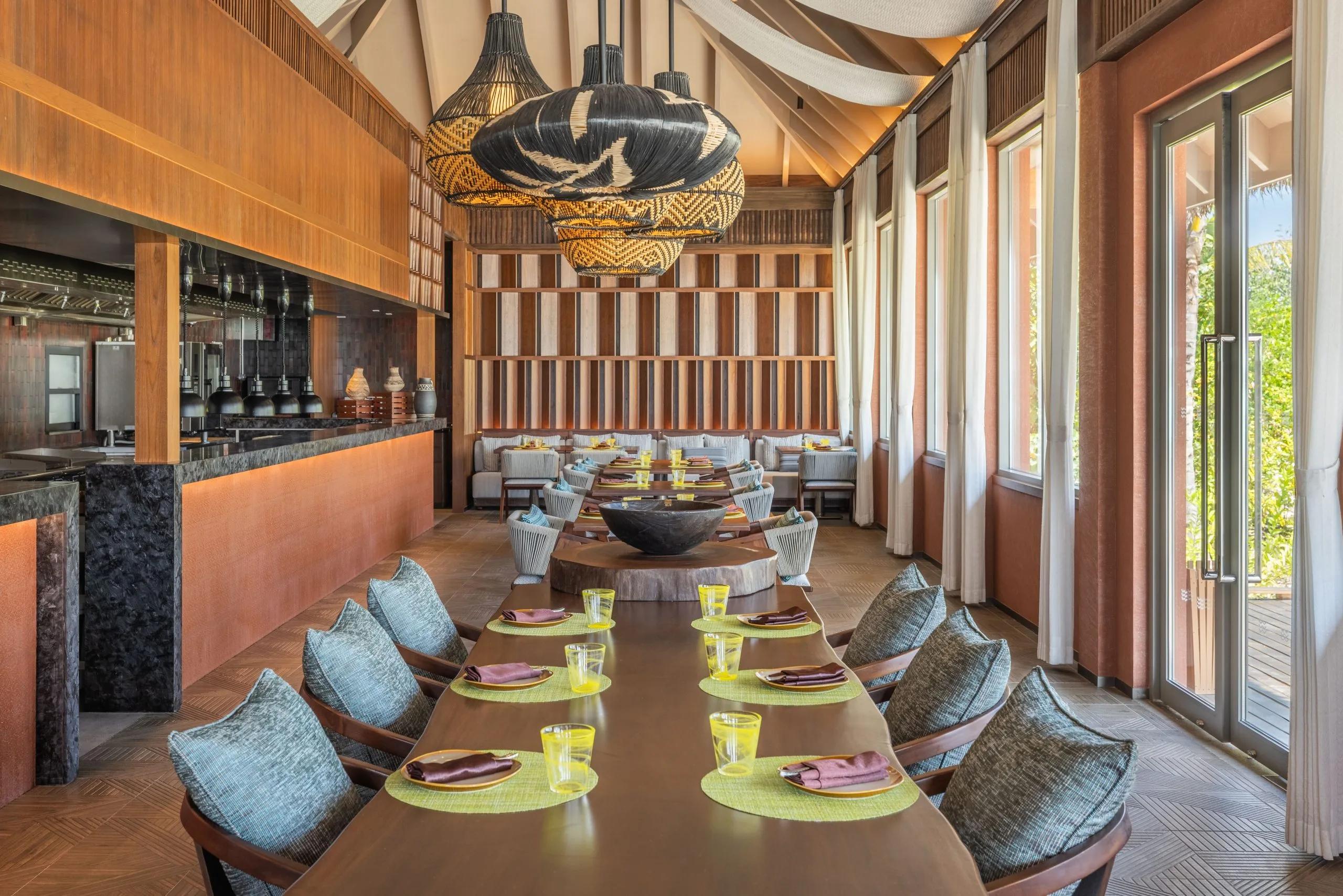 The dining room at SOI, dusitD2 Feydhoo Maldives' Thai restaurant