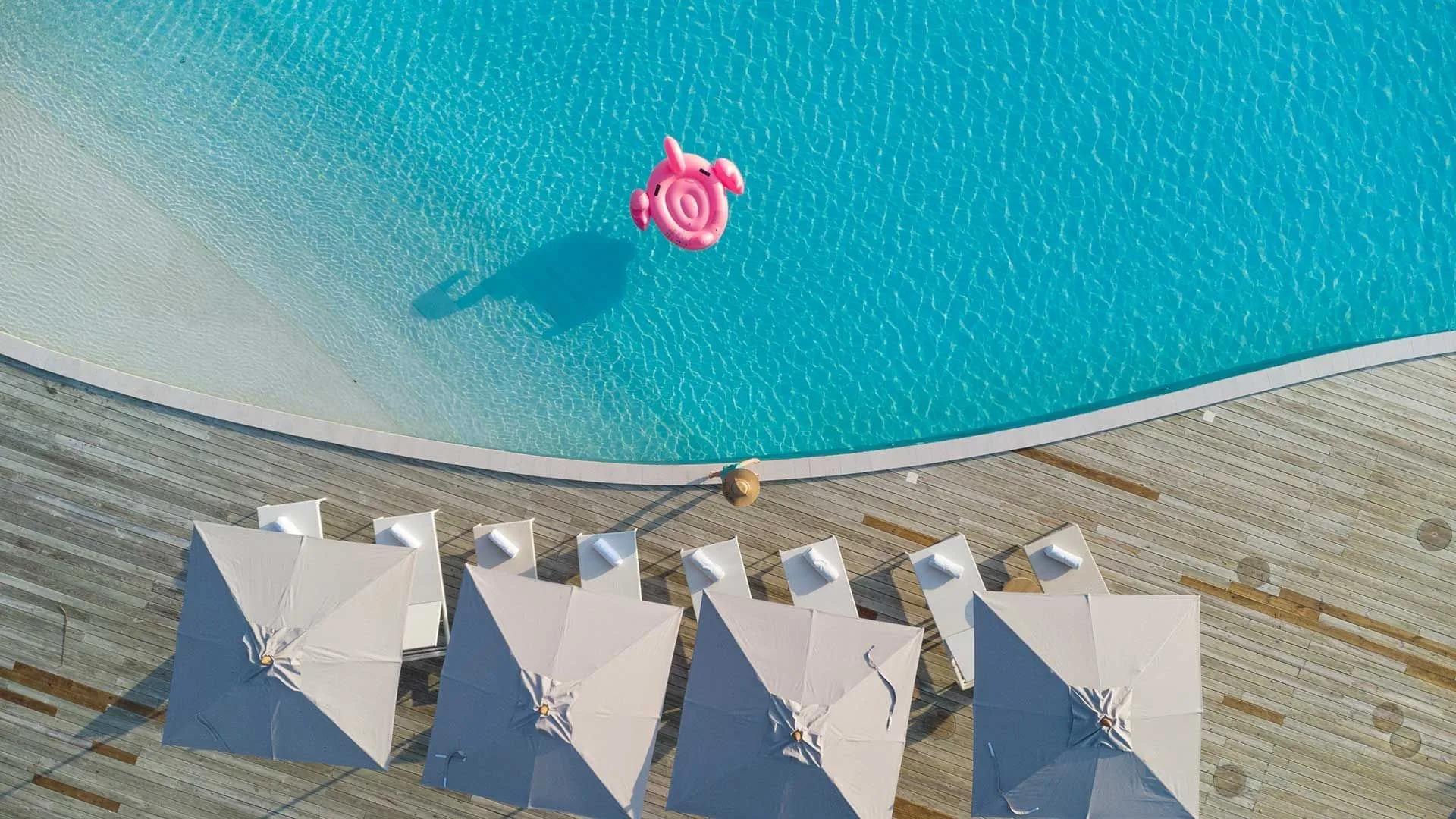 The resort's main pool at Ifuru Island Maldives — no dedicated photograph of Hubba Hubba was published, so this pool image stands in