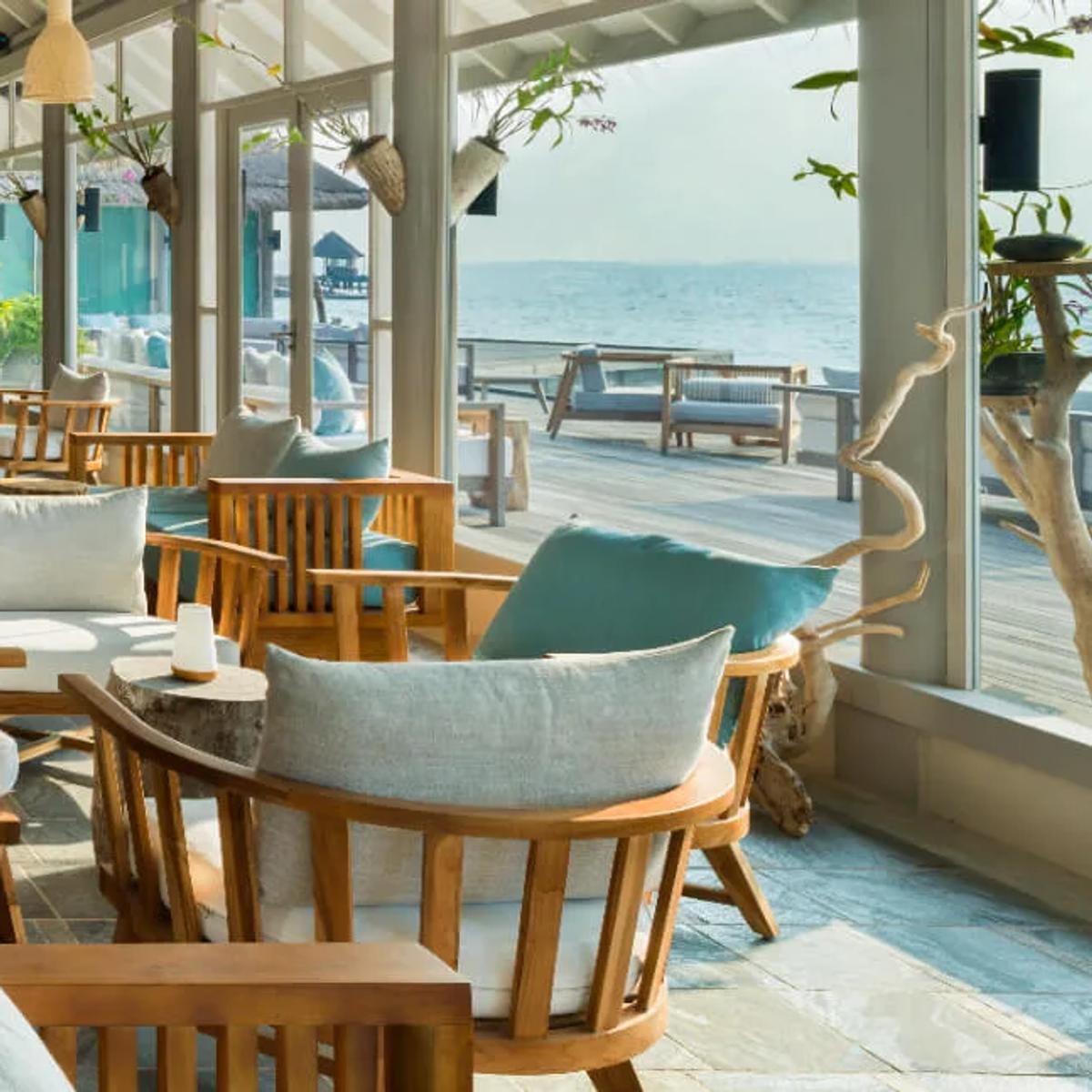 Veli Bar at JA Manafaru, the resort's dedicated bar and evening entertainment venue