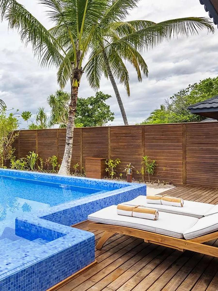 The private pool of the Beach Residence with Pool at Lily Beach Resort & Spa