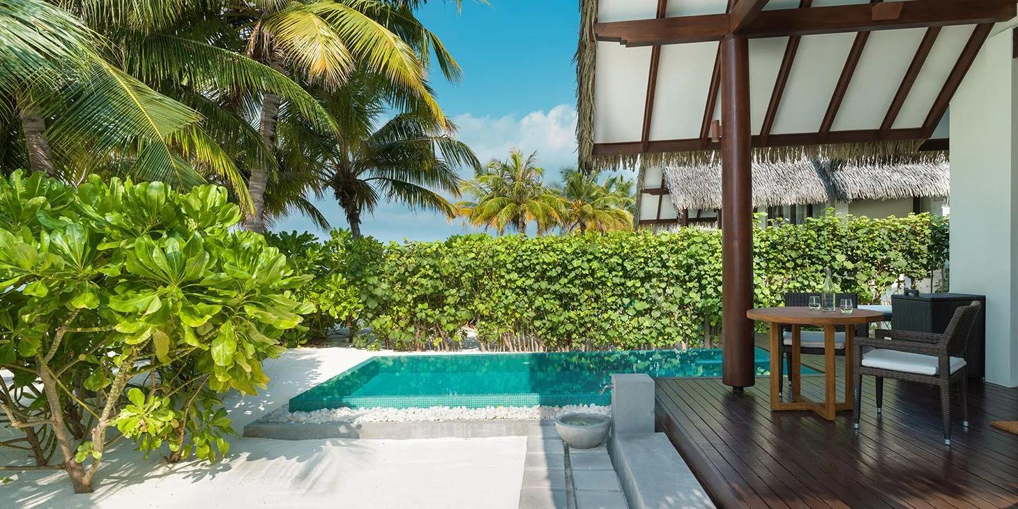 A Pool Beach Villa at Heritance Aarah with its private plunge pool and sun deck
