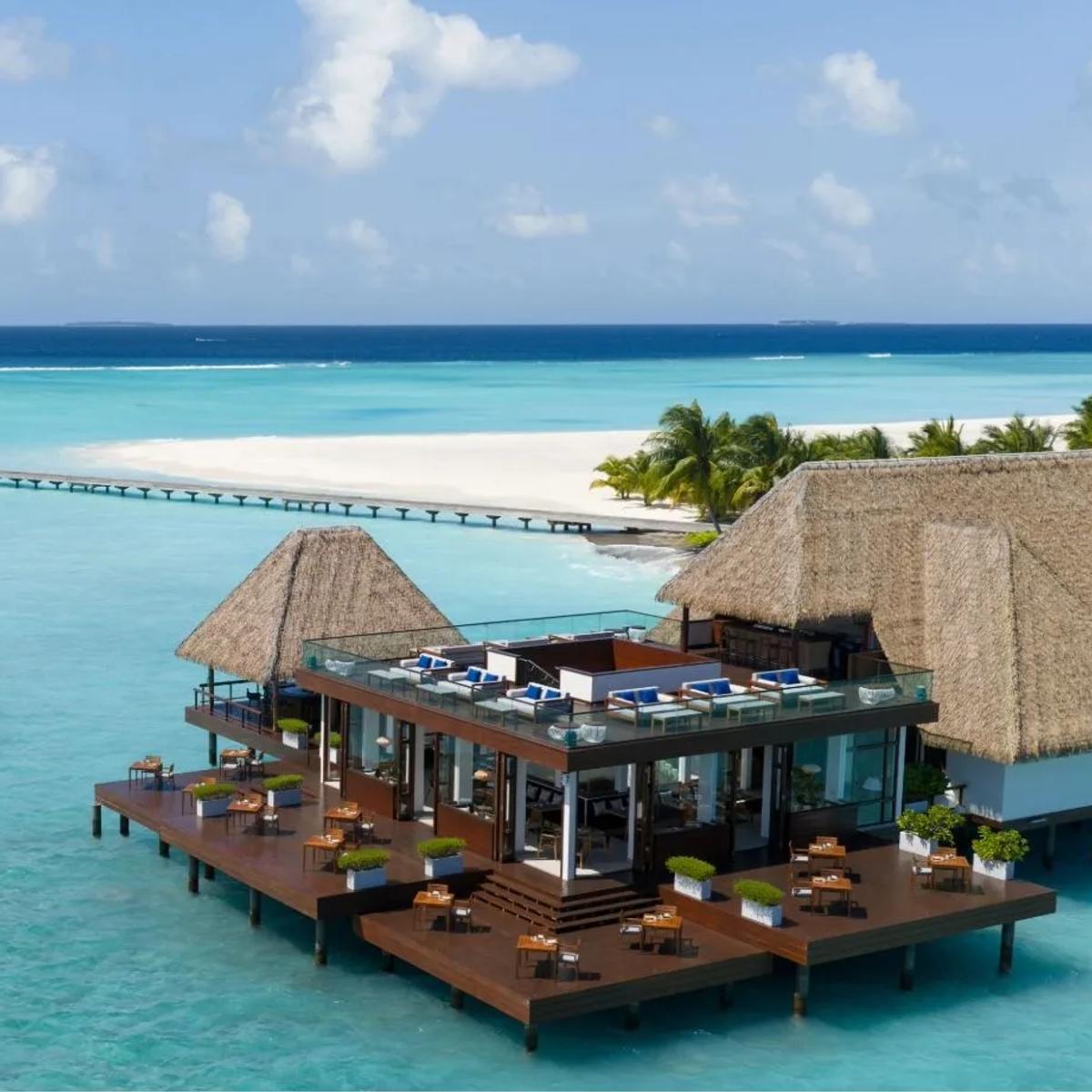 Ambula, the resort's overwater Sri Lankan and Maldivian dining room