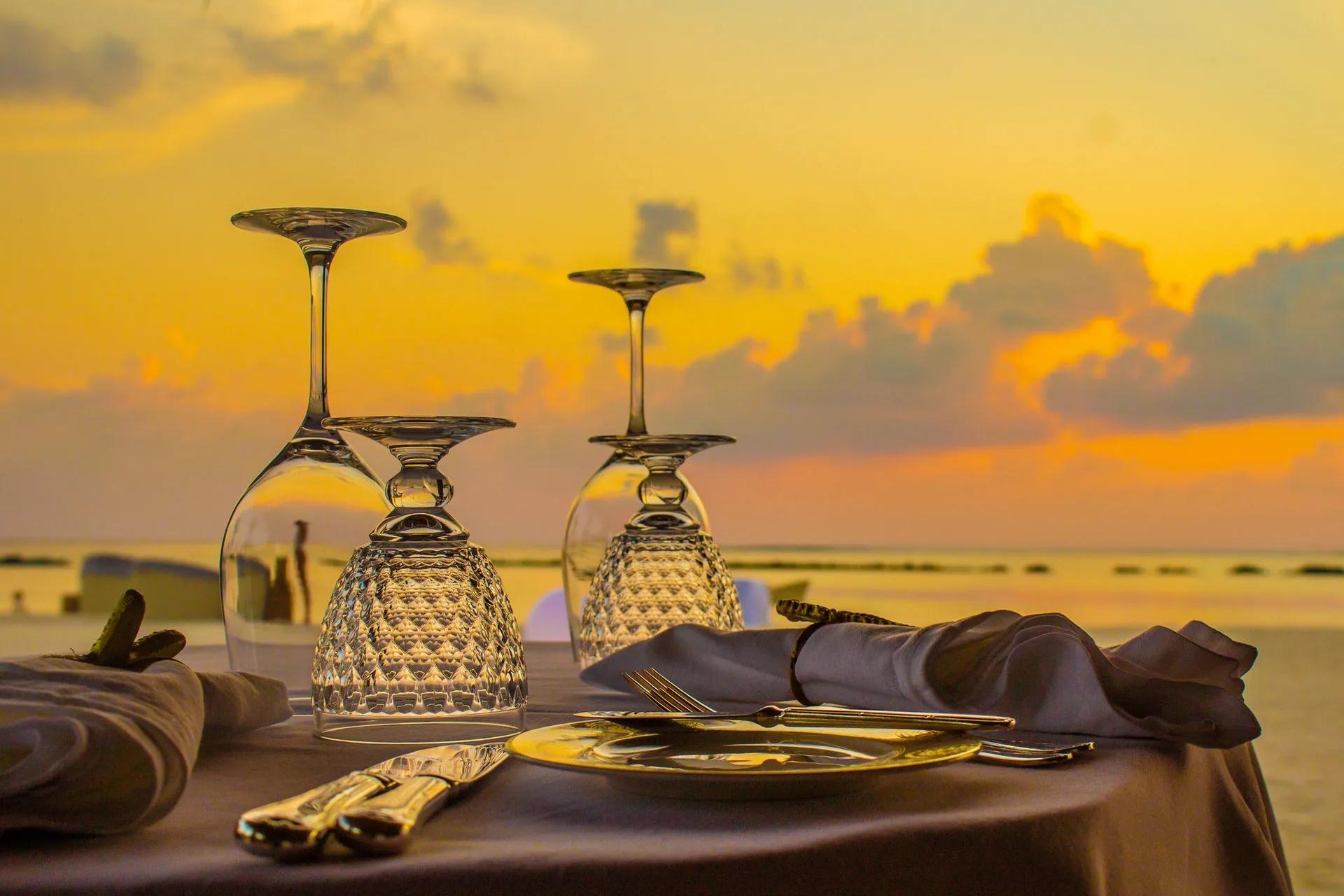 The Sand, You & Me Maldives' main restaurant and wine cellar