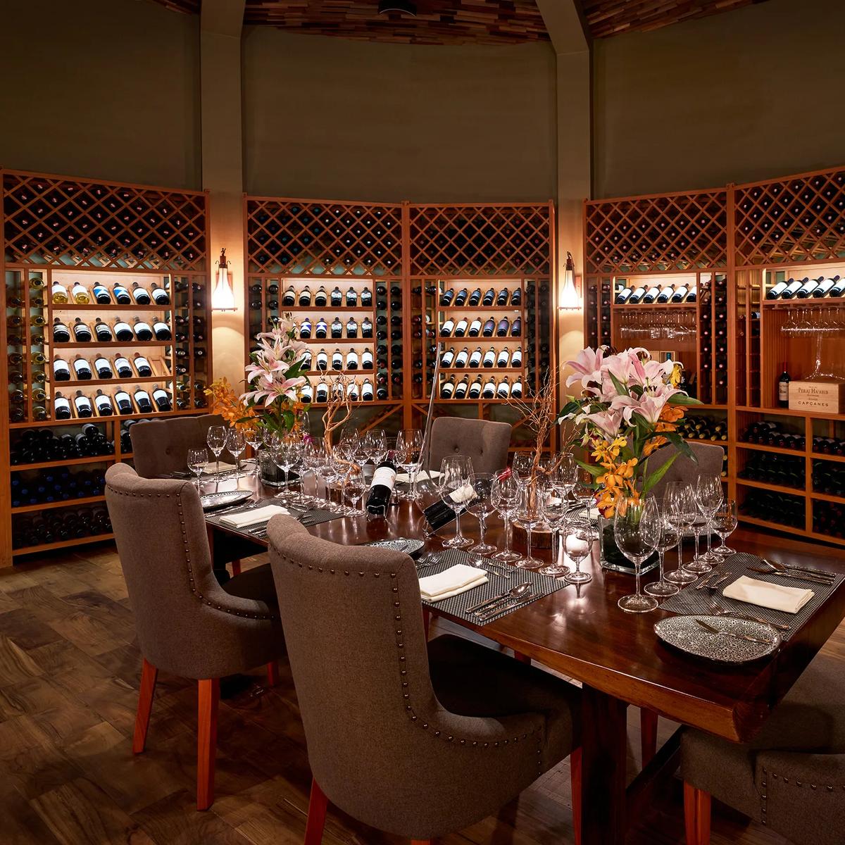 Barrique, Siyam World's private wine-cellar dining room