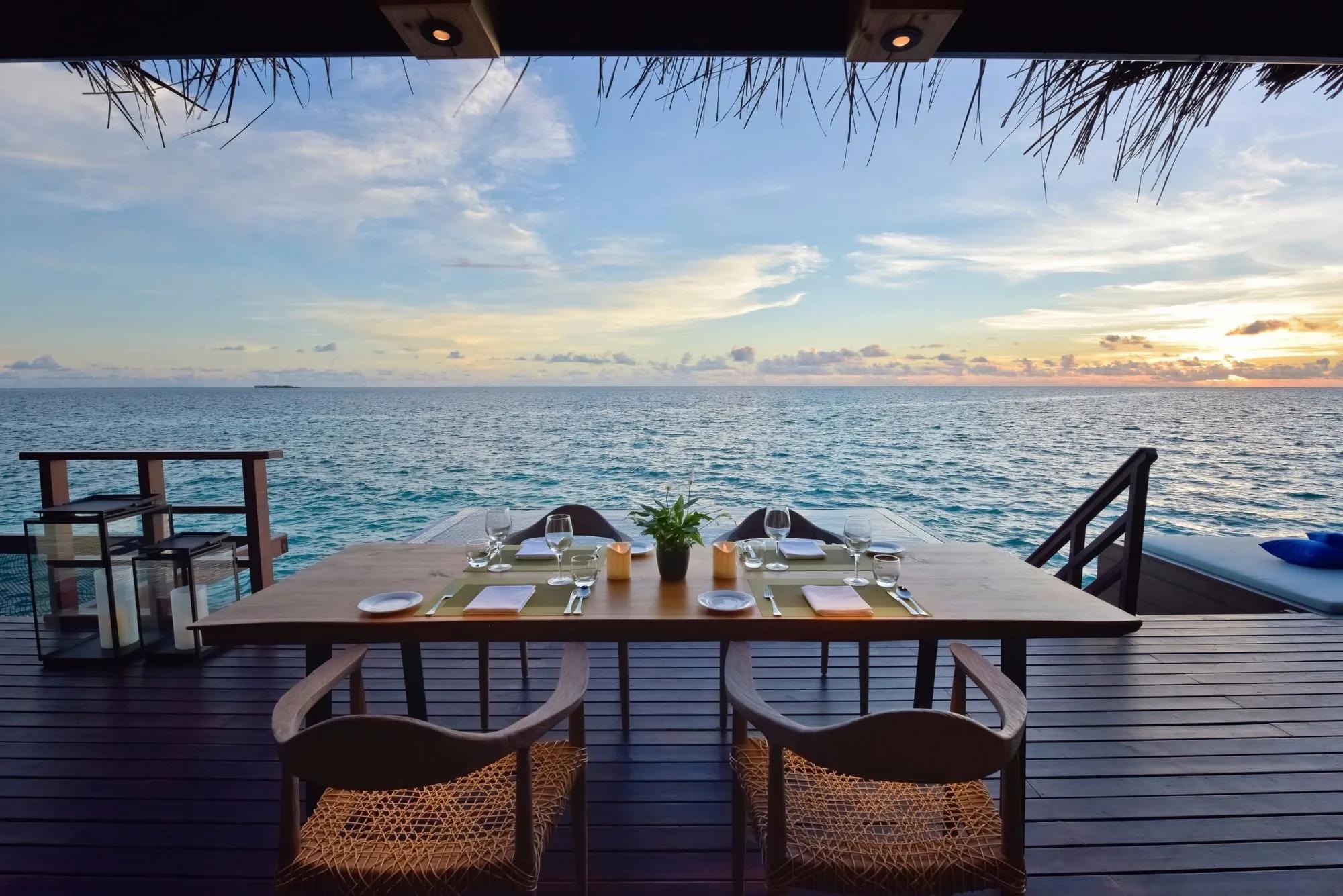 The sunset terrace and infinity pool of the two-bedroom Grand Residence