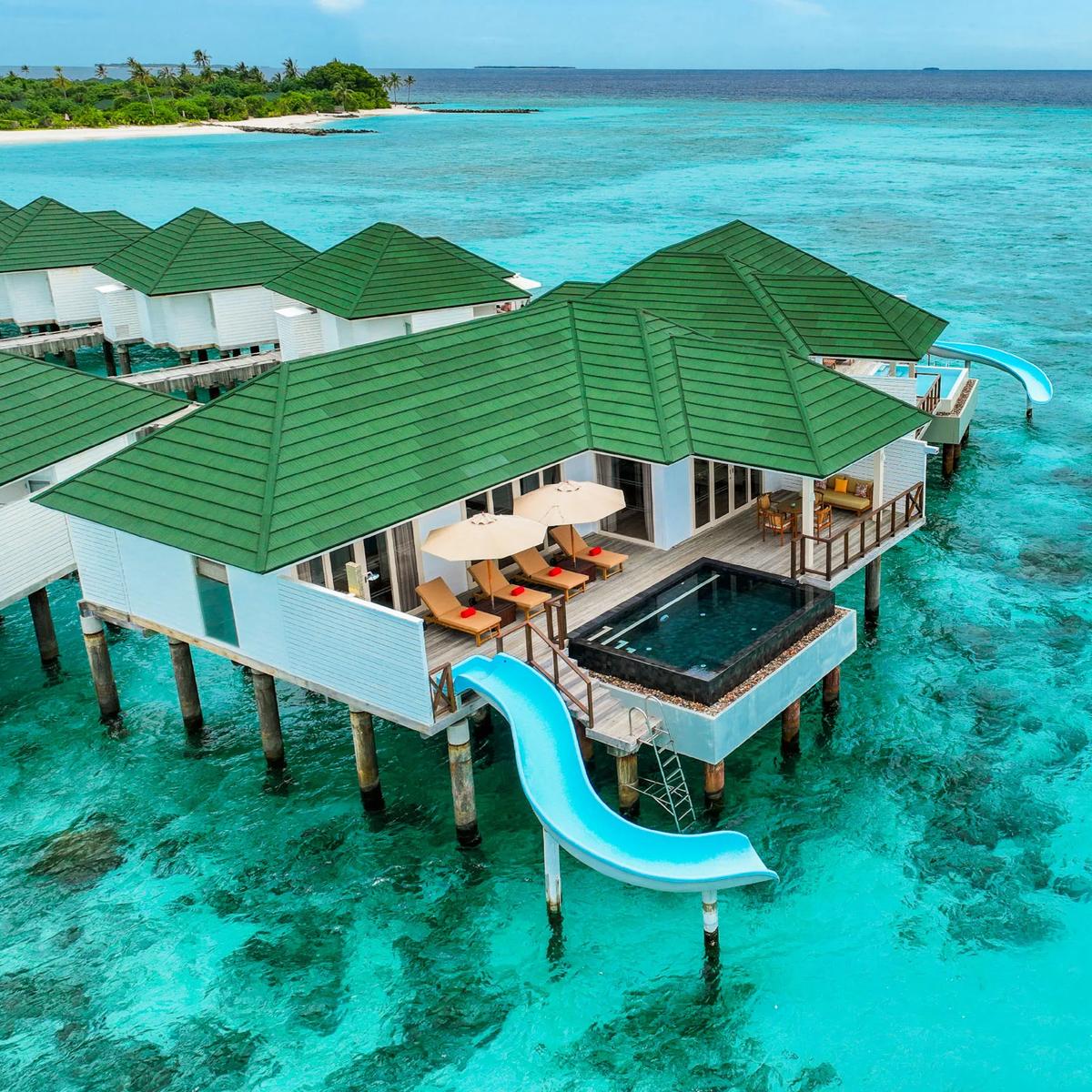 An overwater deck at Siyam World; a dedicated photograph of Kurry Leaf, the resort's overwater Indian restaurant, to follow