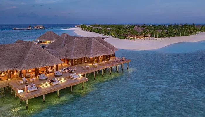 Baani, the Ocean Wing's overwater dining room at Heritance Aarah