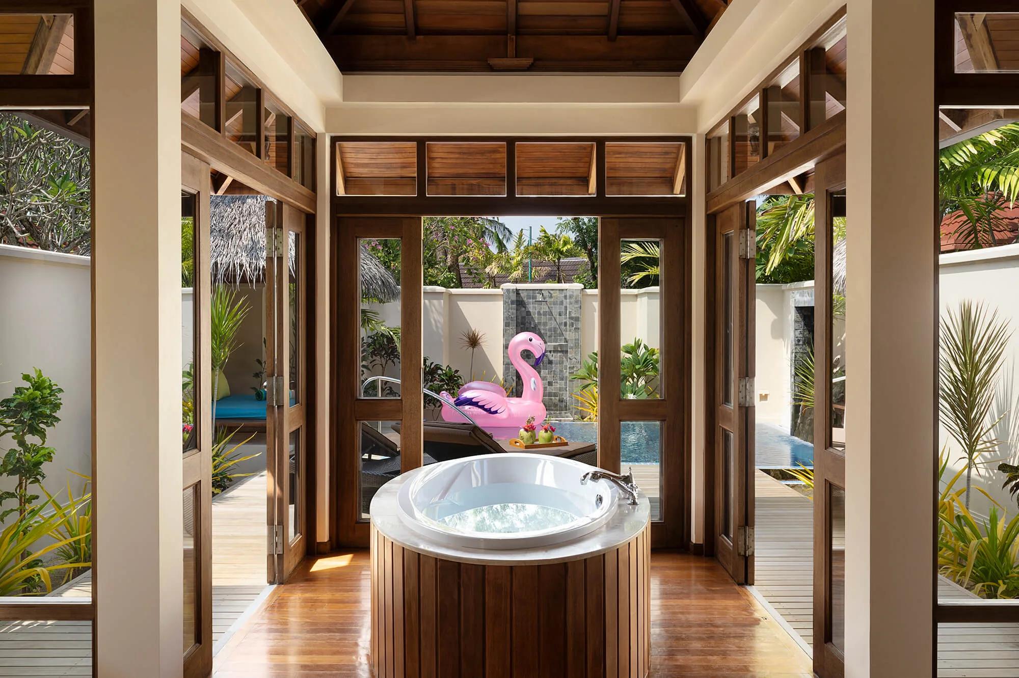 Interior of the Two Bedroom Kurumba Residence, the resort's largest villa category