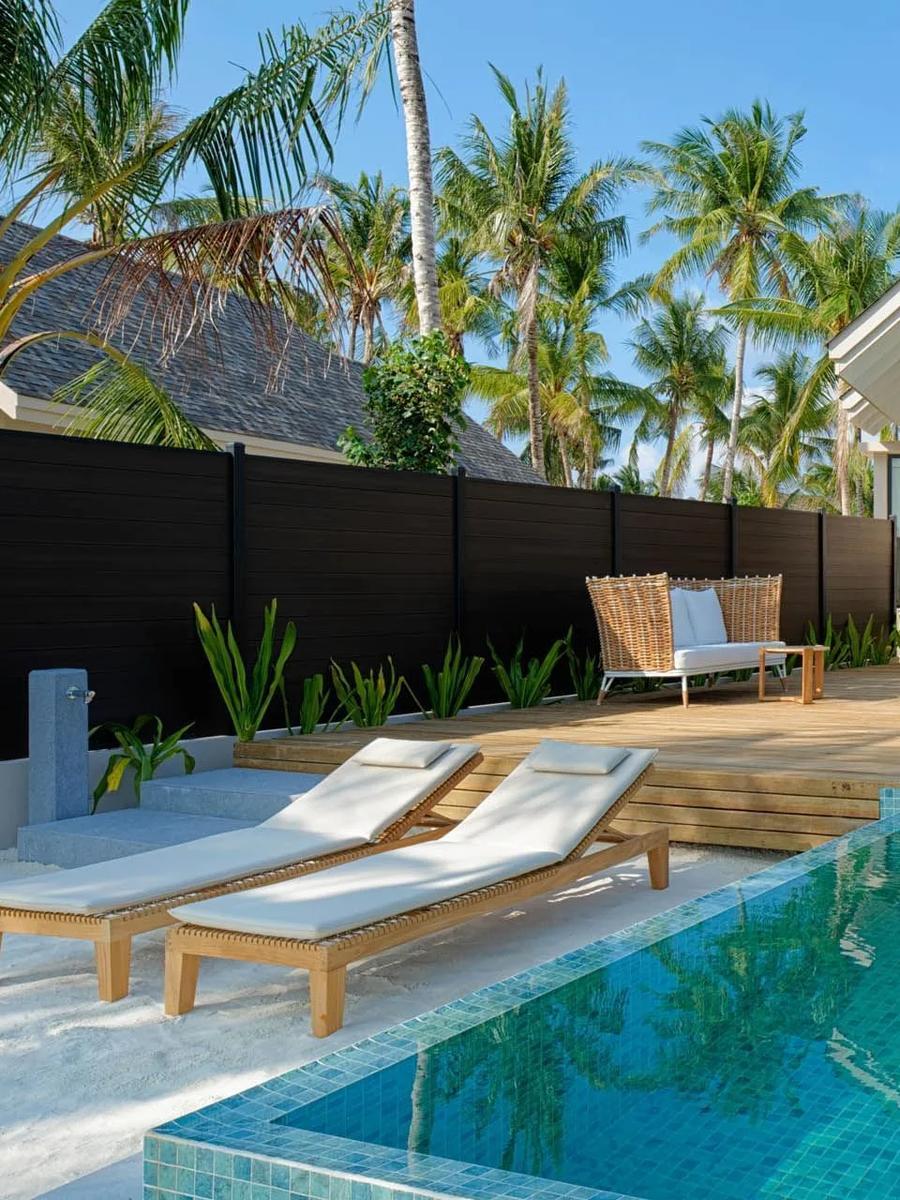 A Beach Pool Villa's private pool and sundeck, steps from the sand