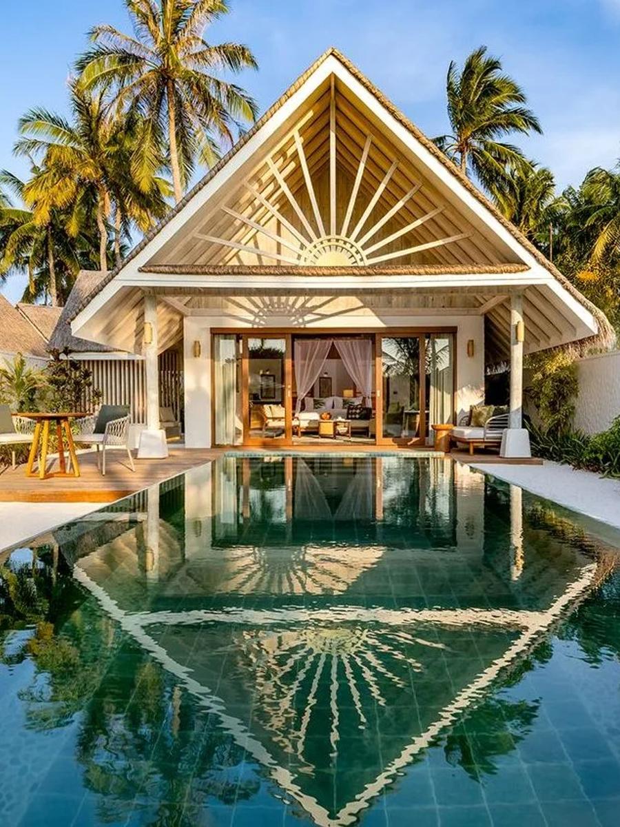 A Beach Pool Villa at RAH GILI Maldives, set in a beachfront garden with a private pool