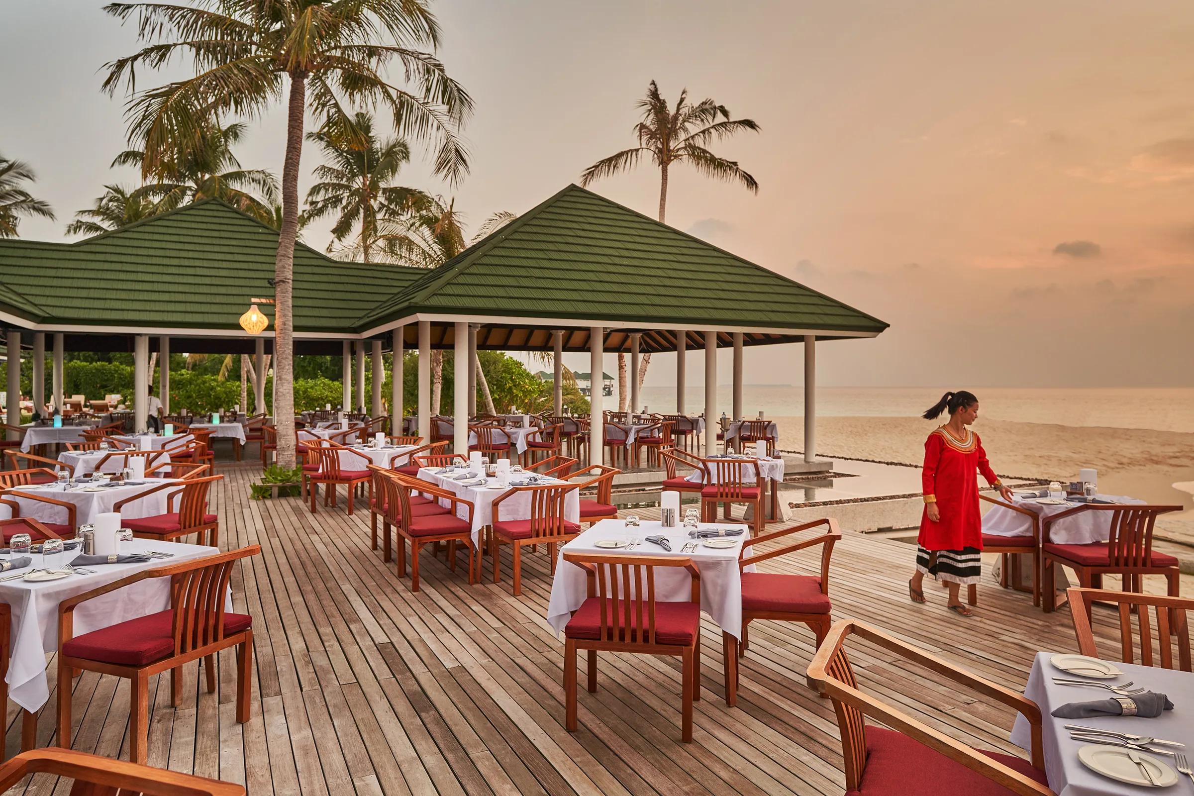The Wahoo Grill's beachfront exterior at Siyam World
