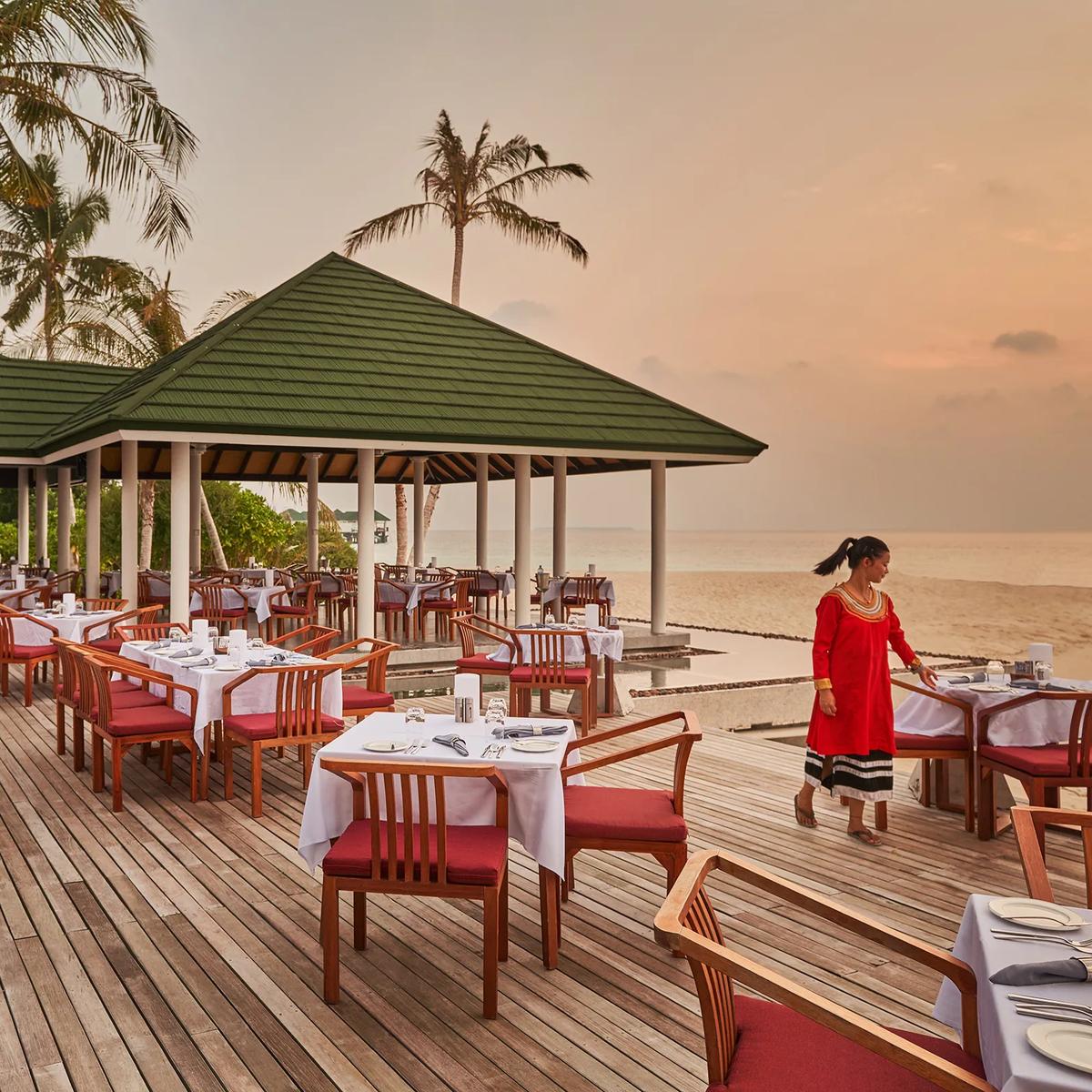 The Wahoo Grill's beachfront exterior at Siyam World