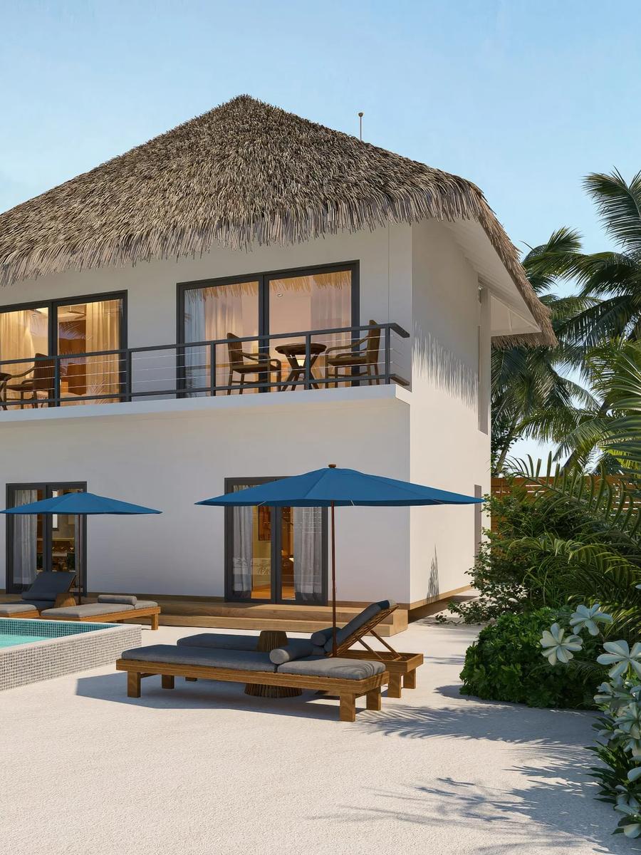 The Two Bedroom Garden Residence with Private Pool at dusitD2 Feydhoo Maldives