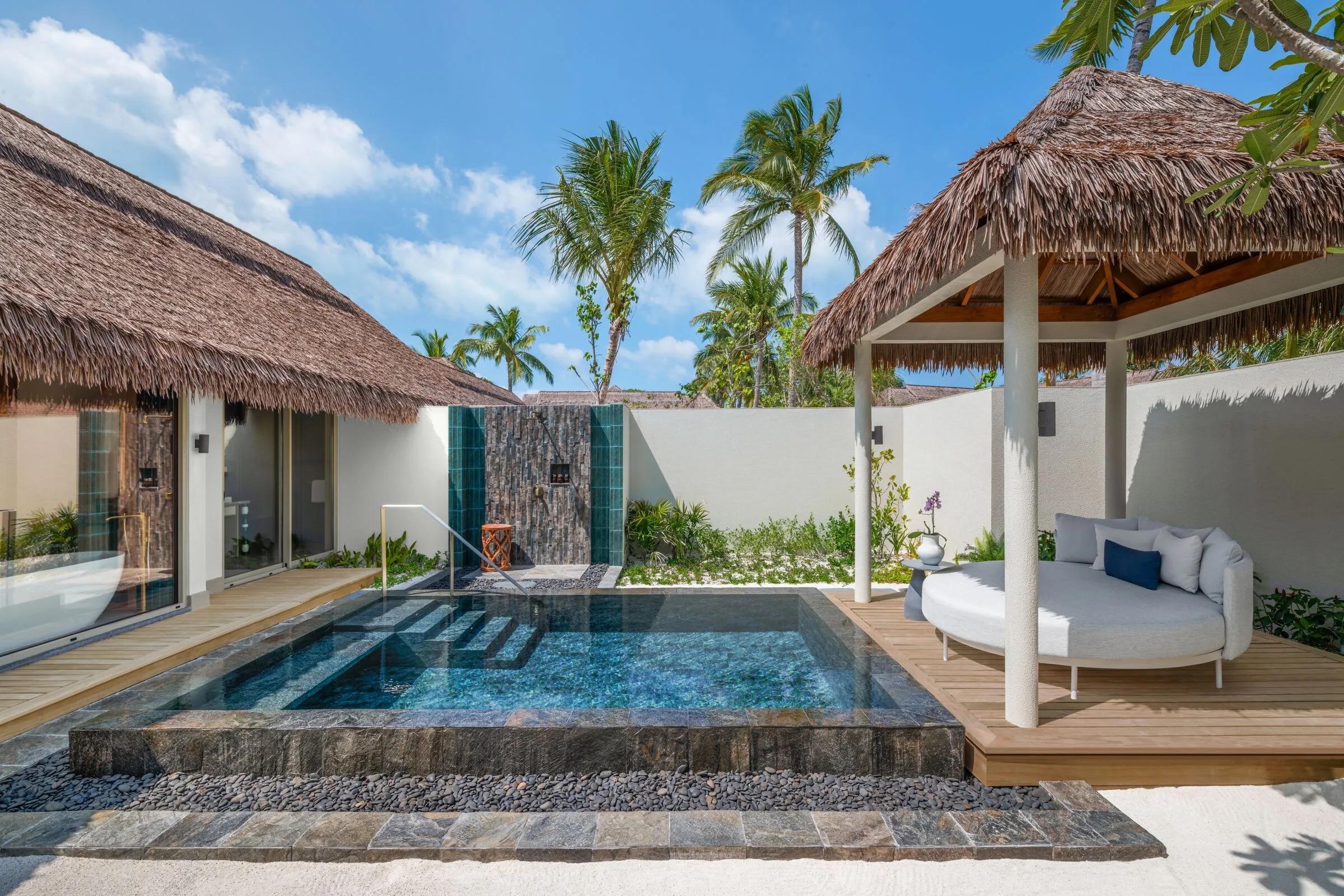 A Beach Pool Villa's private pool set among dense island greenery