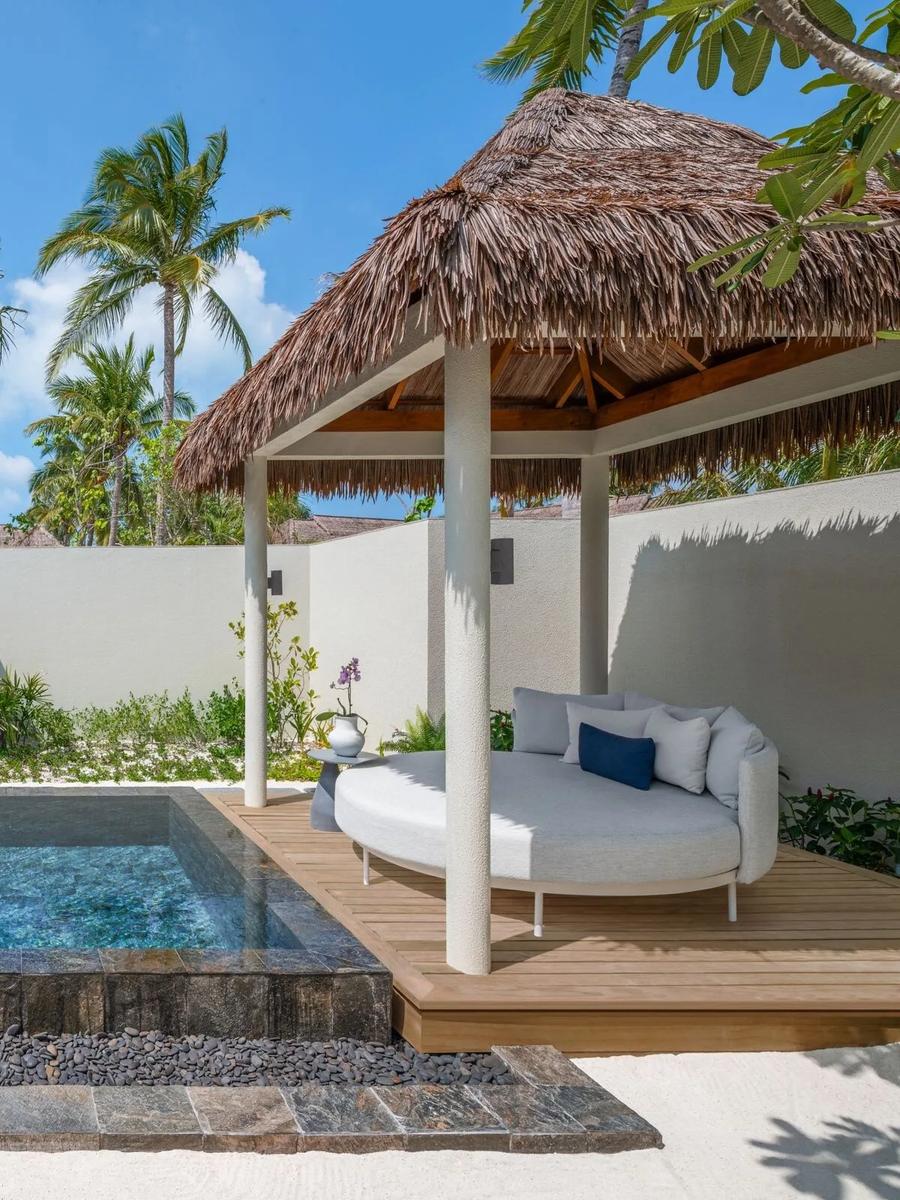 A Beach Pool Villa's private pool set among dense island greenery