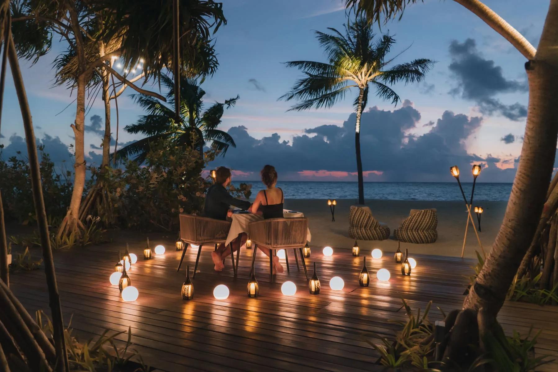 A private dining table set for a couple as part of the Destination Dining programme