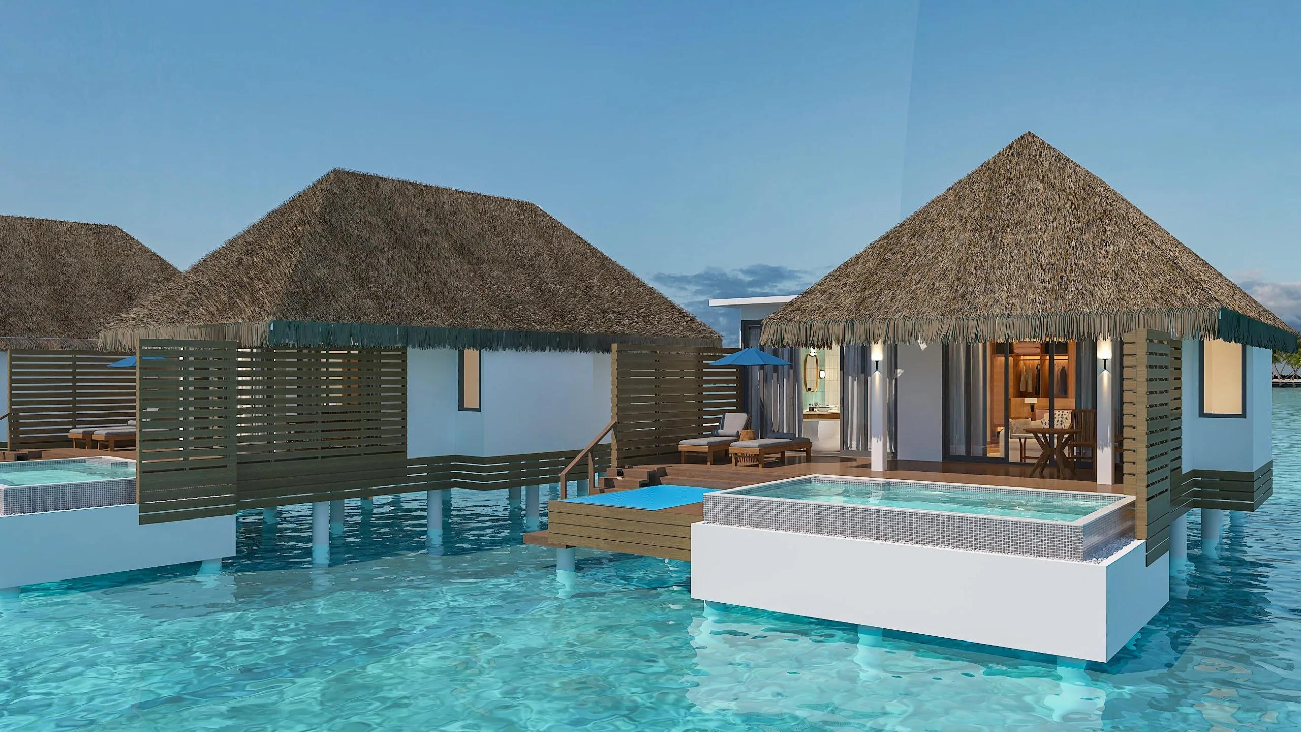 An Overwater Pool Villa at dusitD2 Feydhoo Maldives