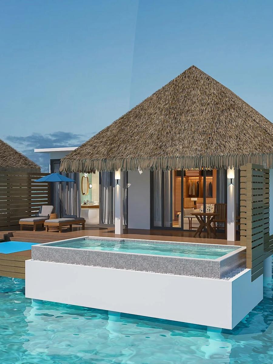 An Overwater Pool Villa at dusitD2 Feydhoo Maldives